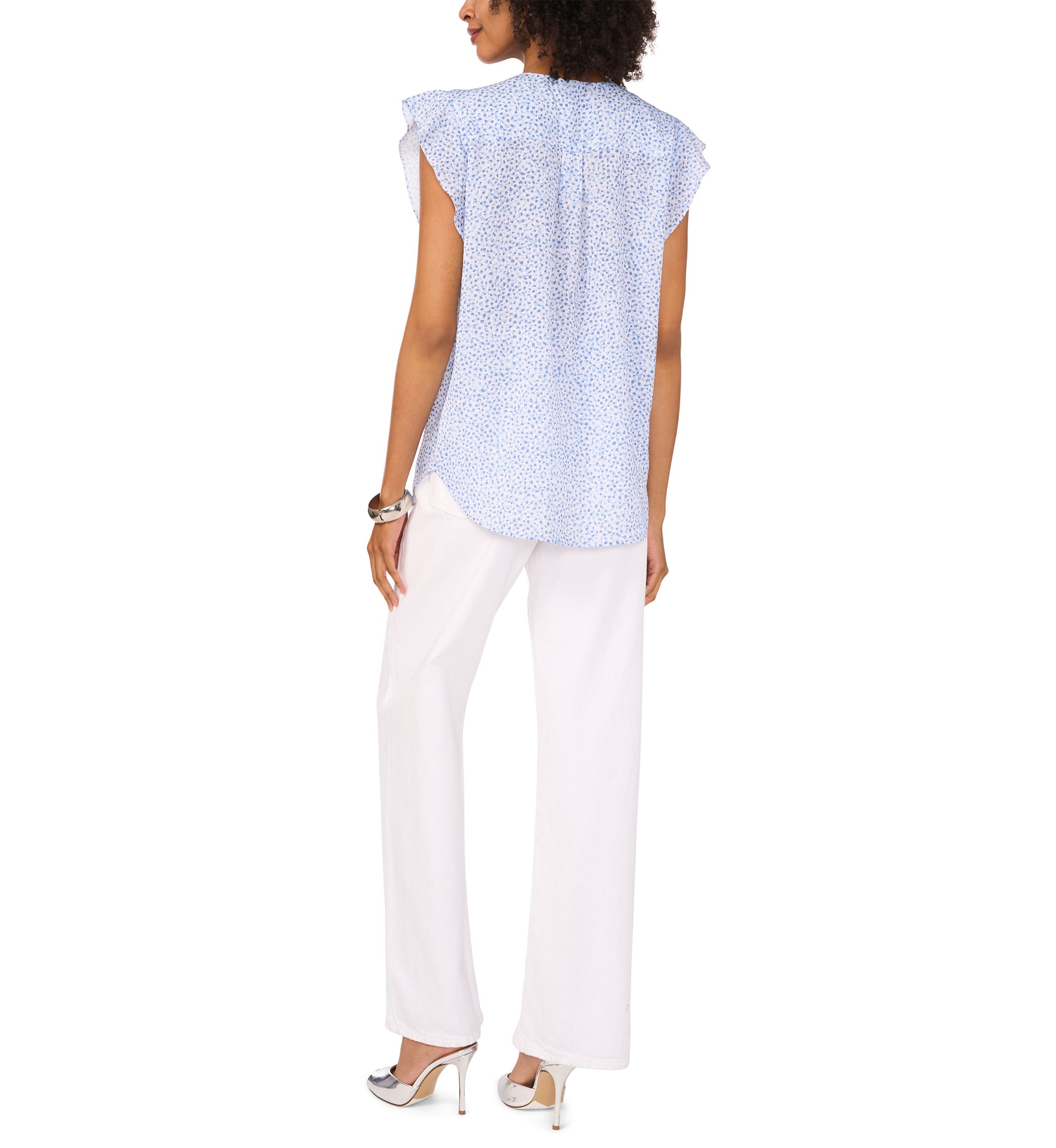 Womens Ruffle Sleeve Top