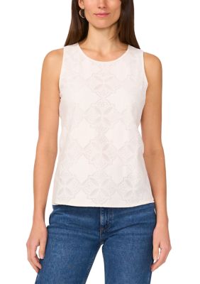 Vince Camuto Women's Sleeveless Eyelet Top