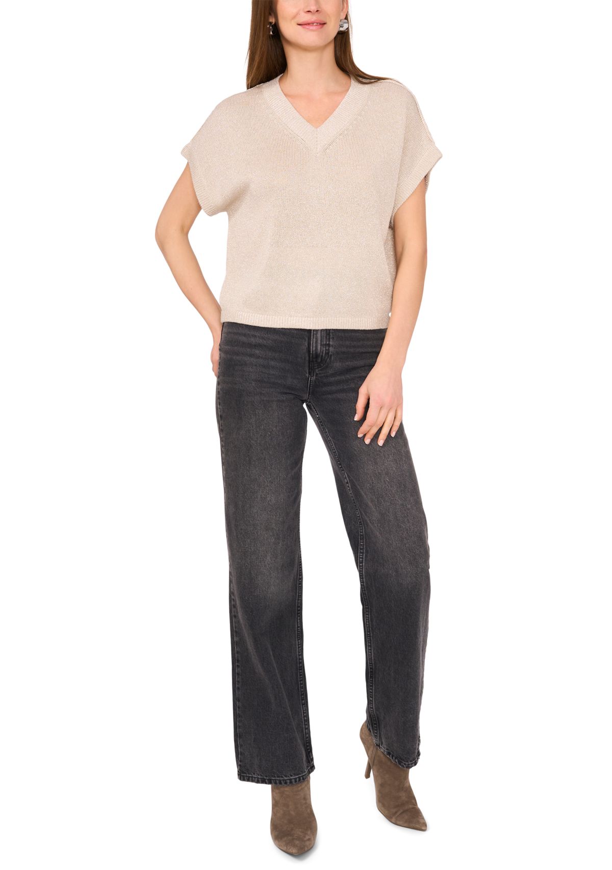 Womens Dolman Sleeve V-Neck Sweater