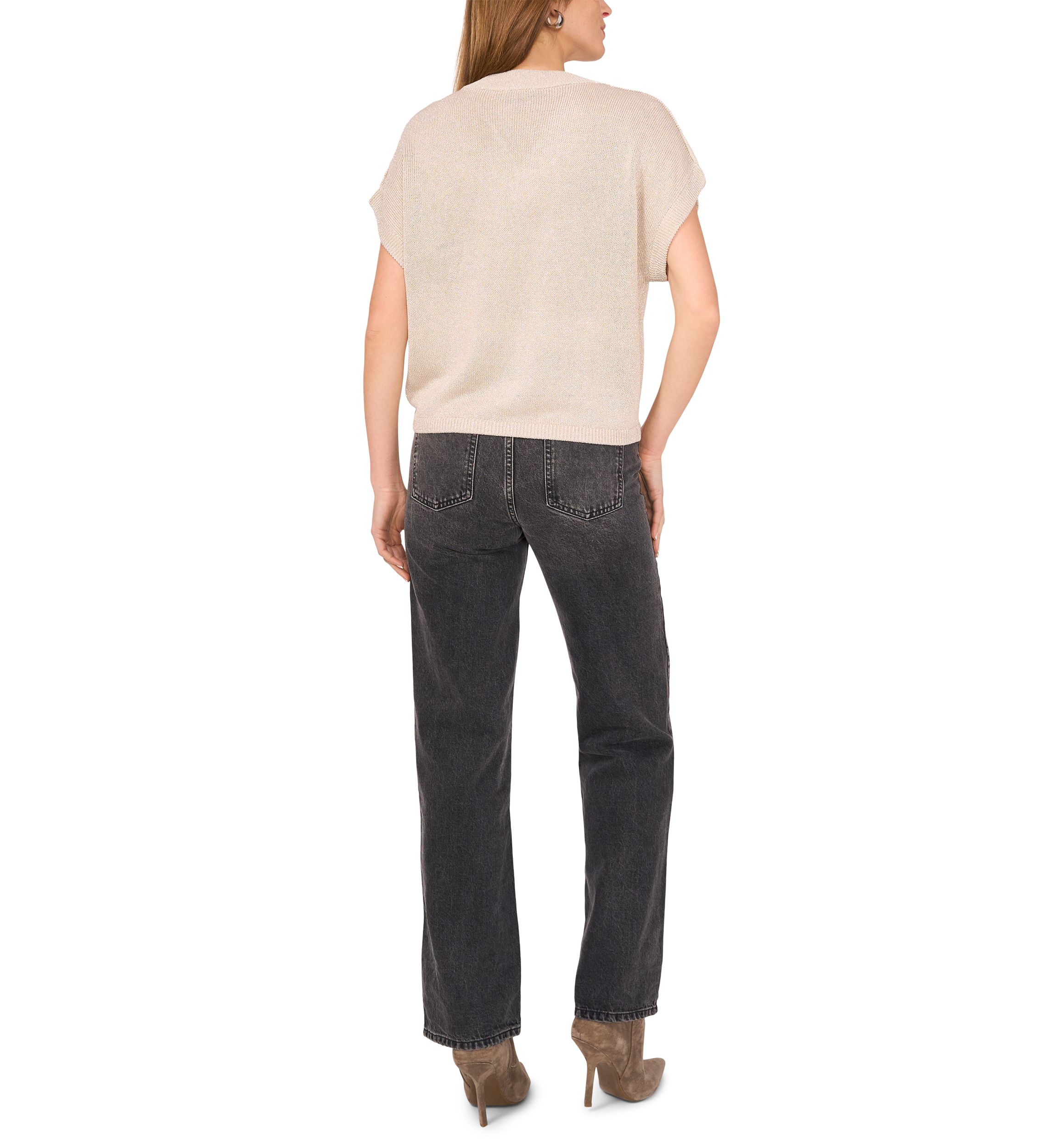 Womens Dolman Sleeve V-Neck Sweater