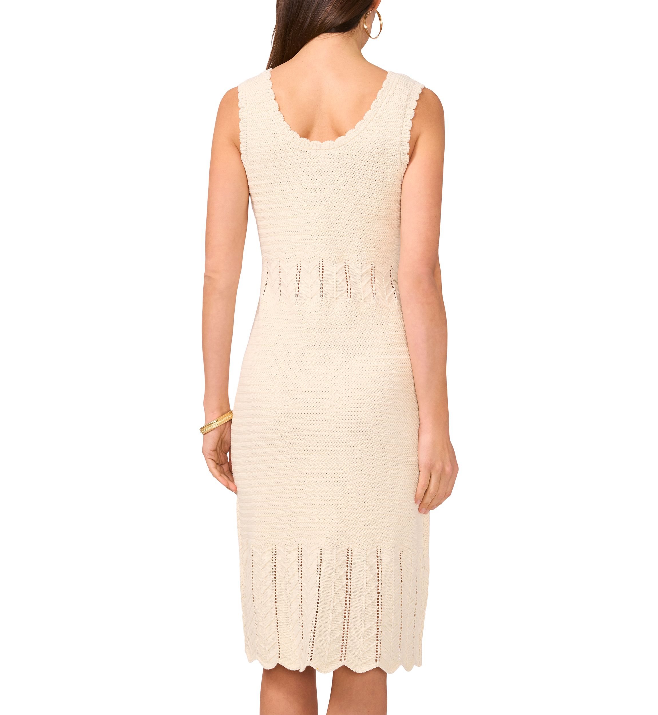 Womens Scoop Neck Crochet Tank Dress
