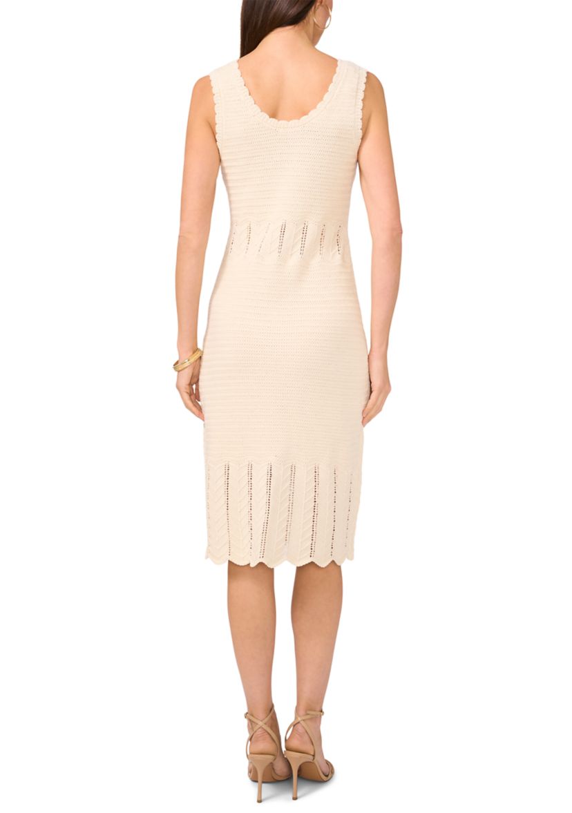 Womens Scoop Neck Crochet Tank Dress