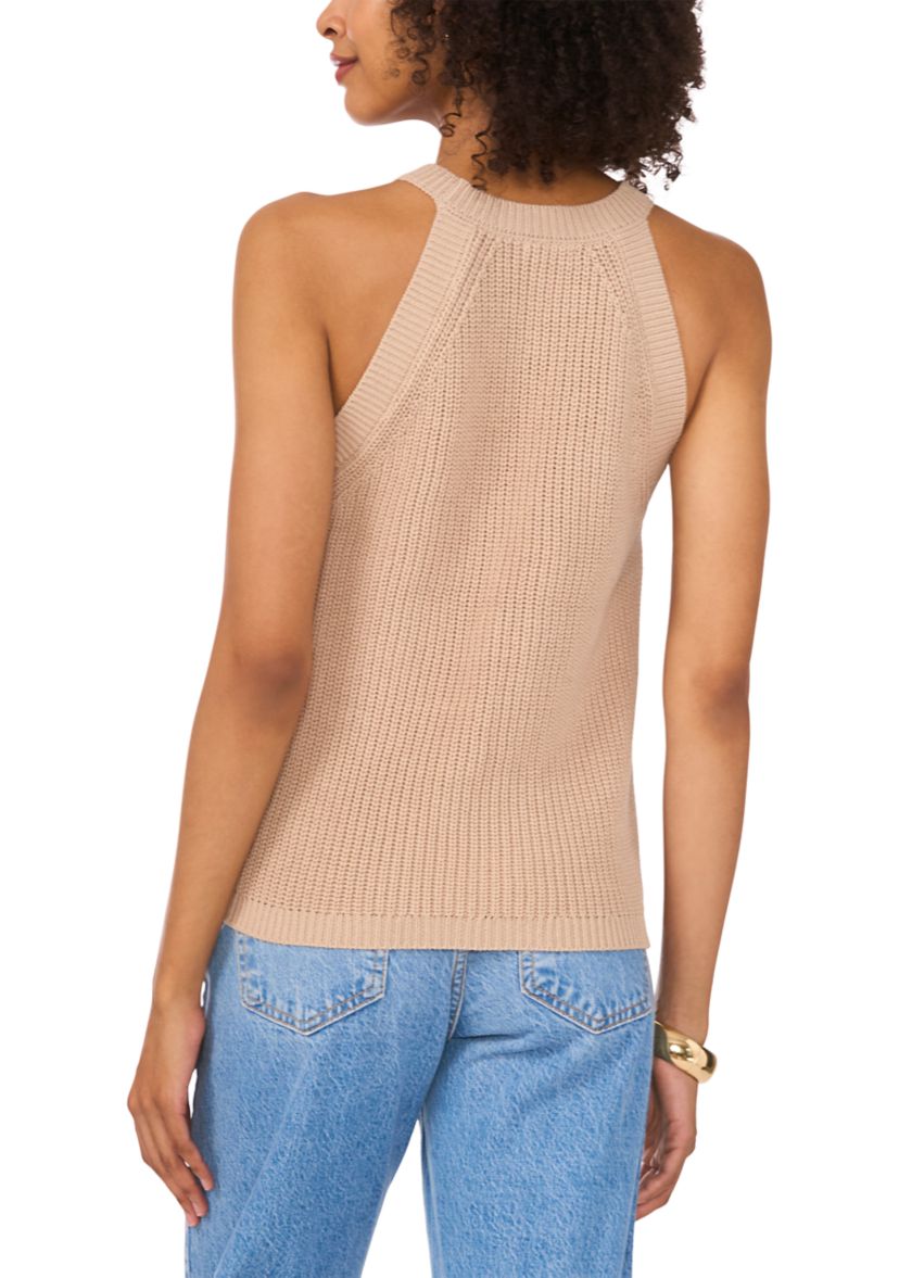 Womens Sleeveless Halter Neck Sweater 