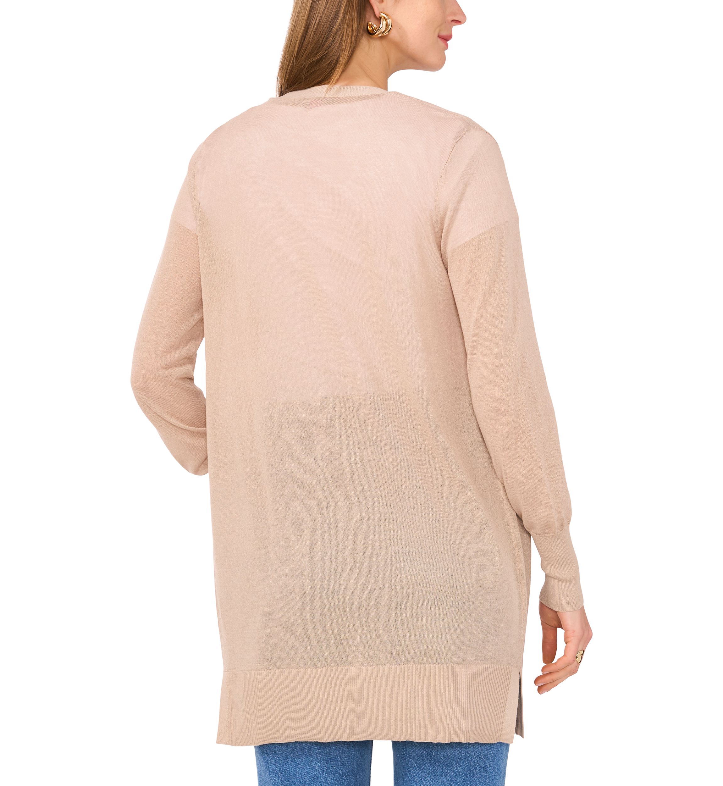 Womens Long Sleeve Open Front Cardigan 