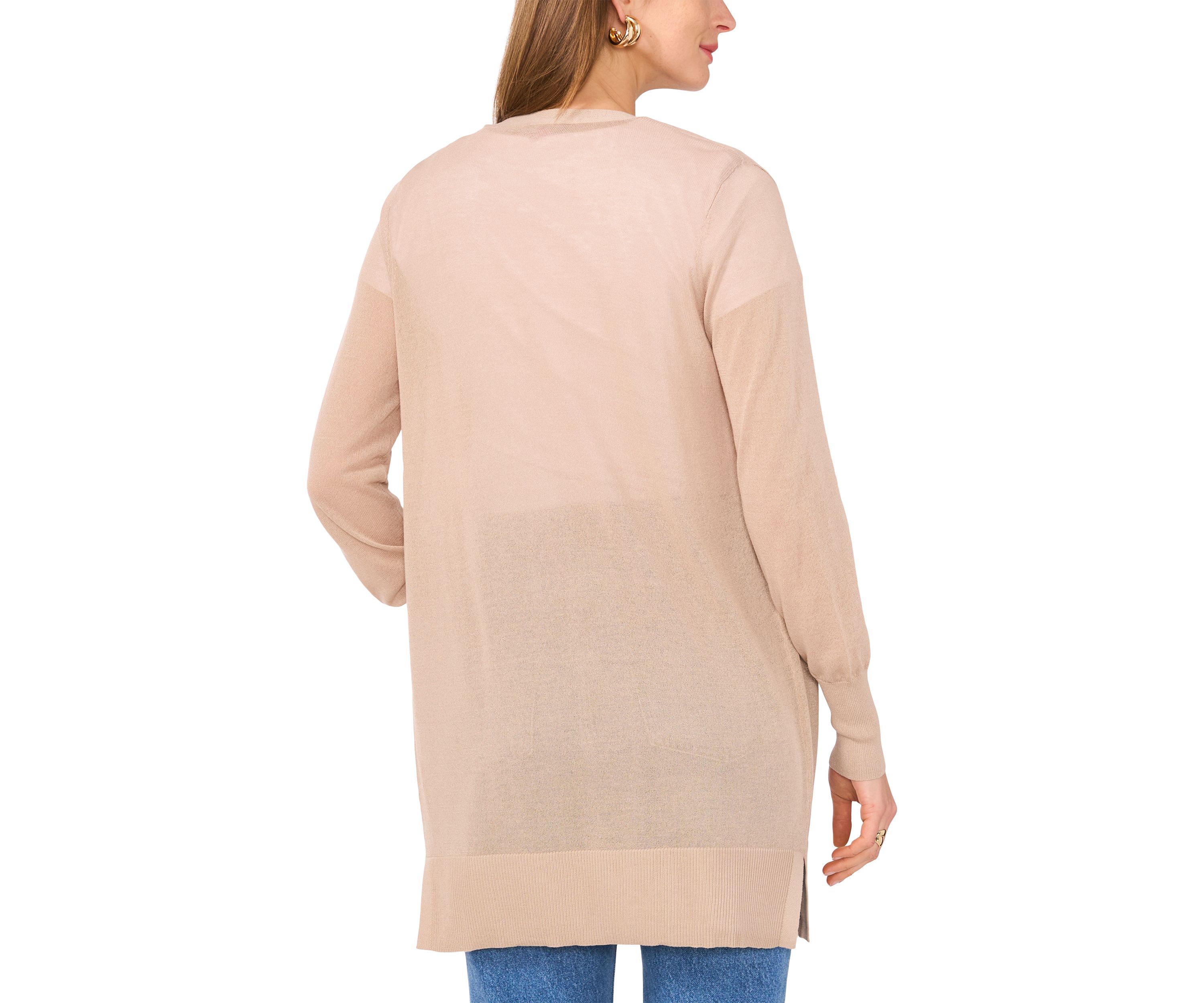 Womens Long Sleeve Open Front Cardigan 