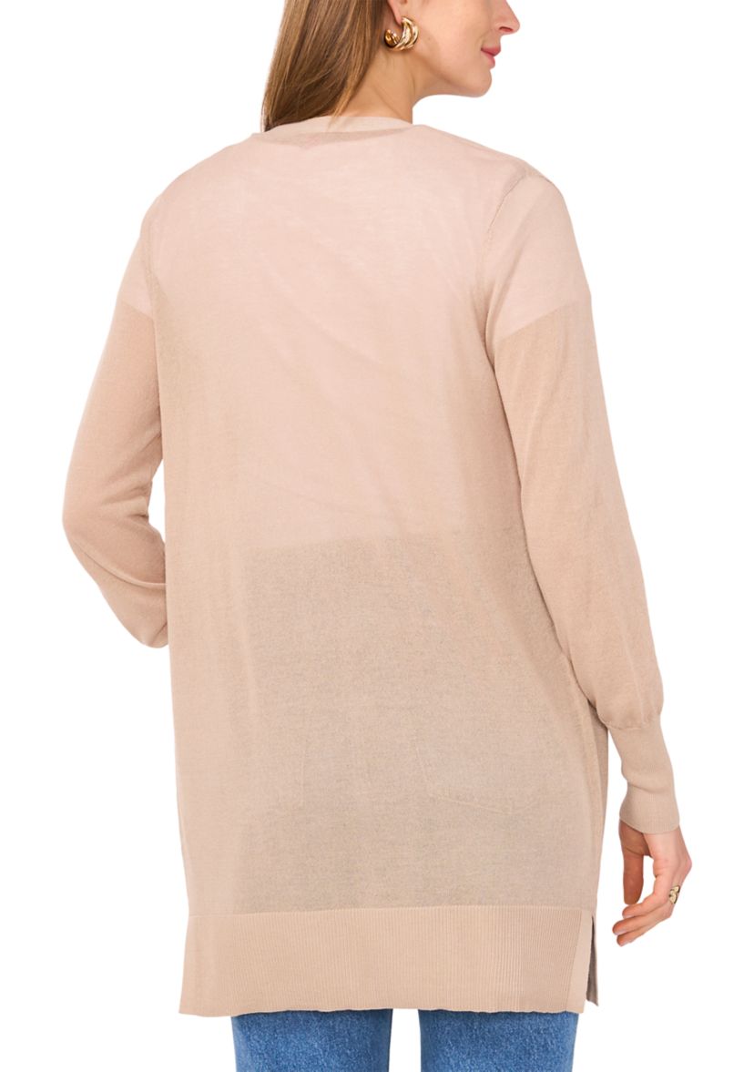 Womens Long Sleeve Open Front Cardigan 