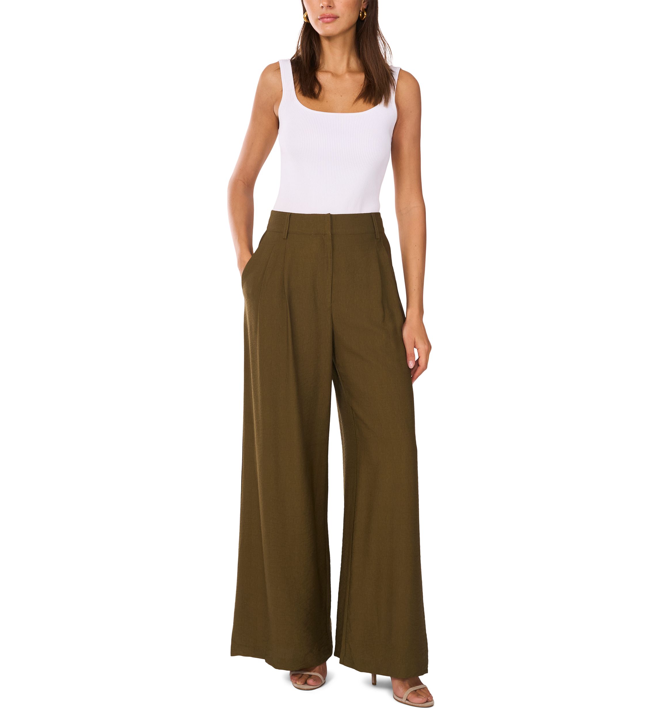 Womens Wide Leg Trousers 