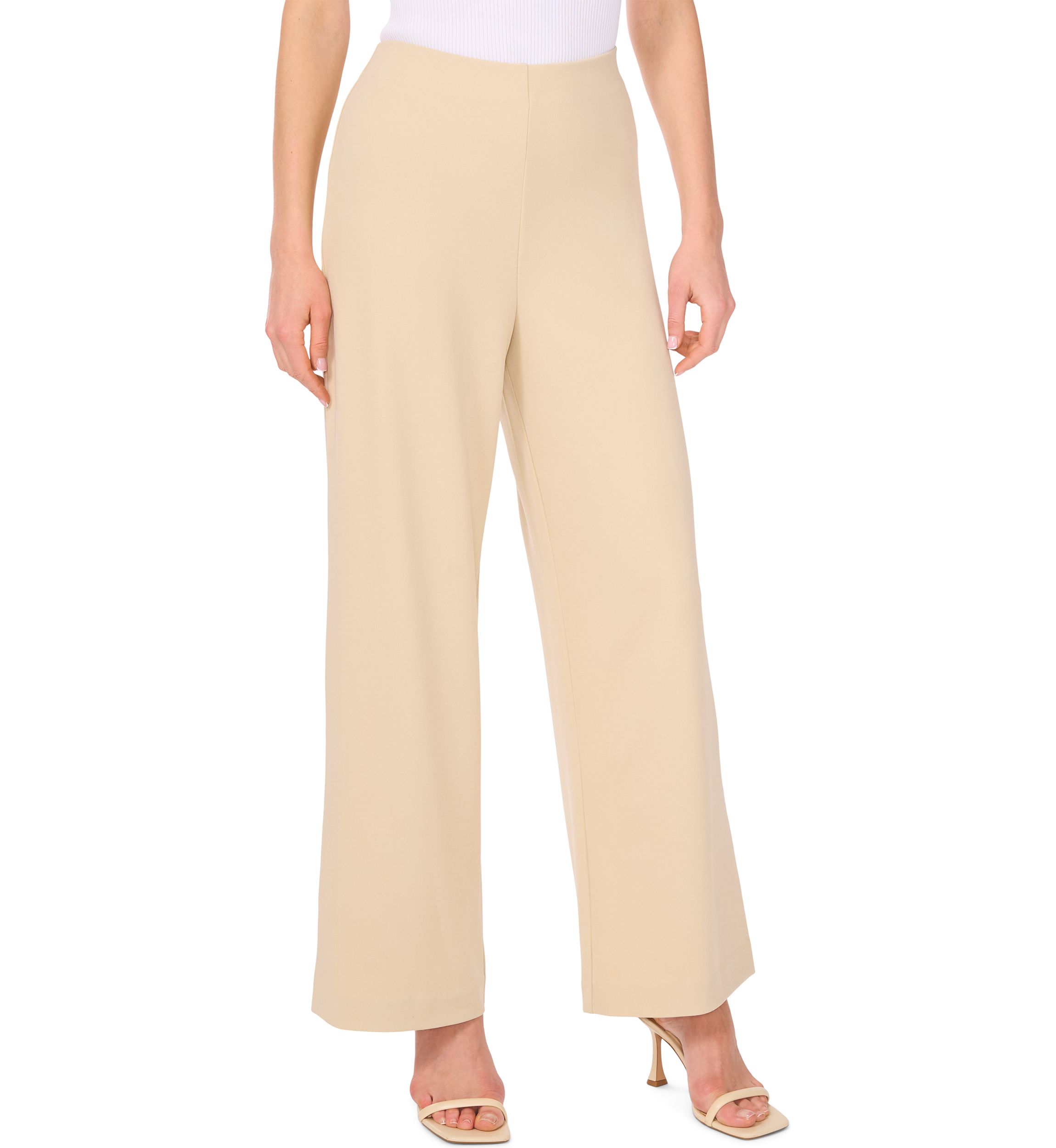 Womens Pull On Wide Leg Pants 