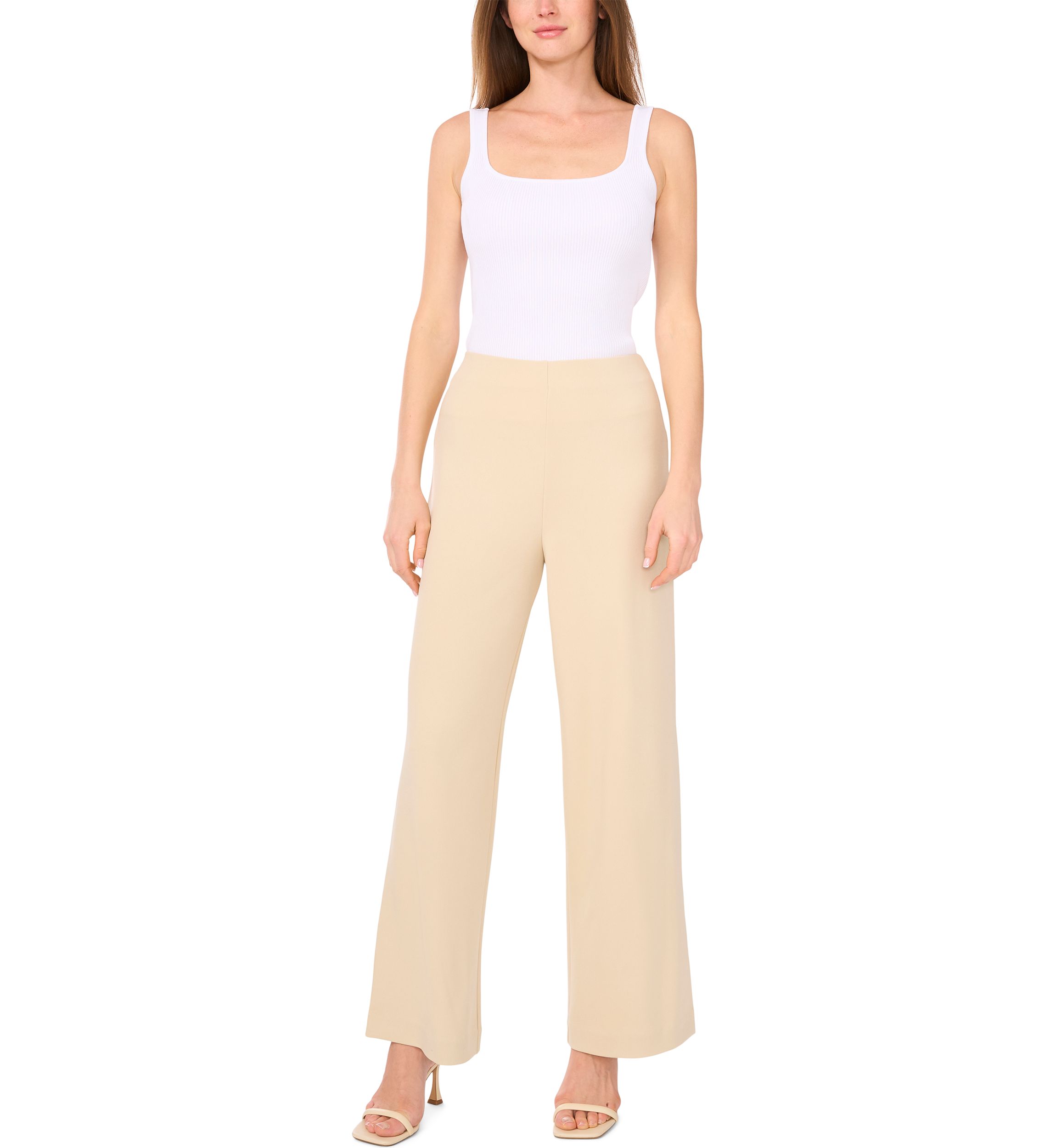 Womens Pull On Wide Leg Pants 