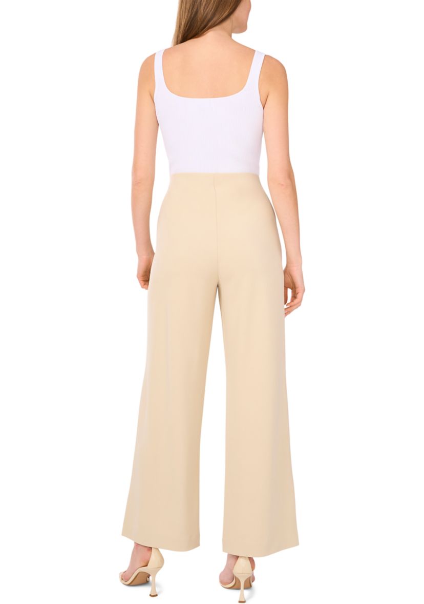 Womens Pull On Wide Leg Pants 