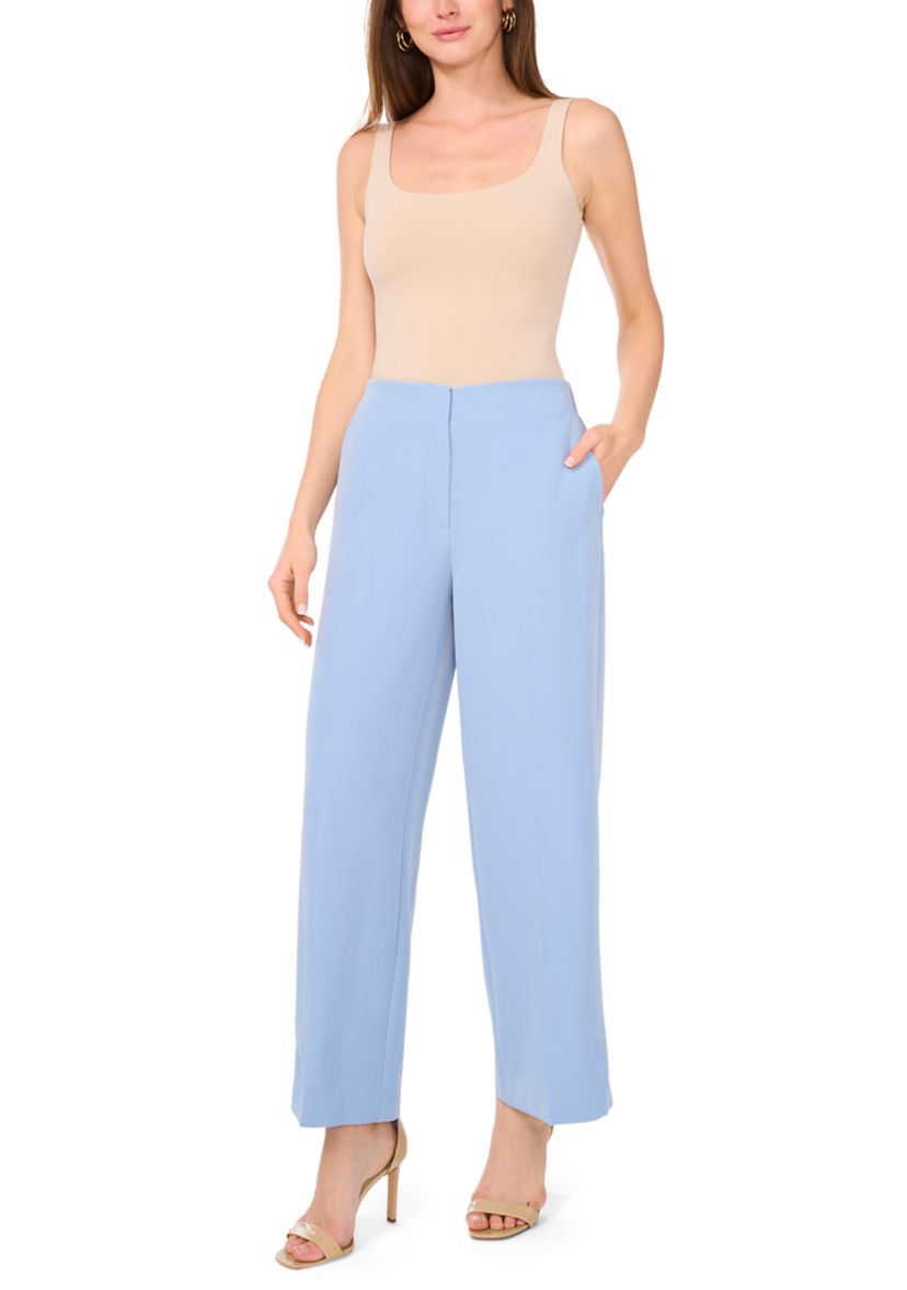 Womens Solid Satin Pants