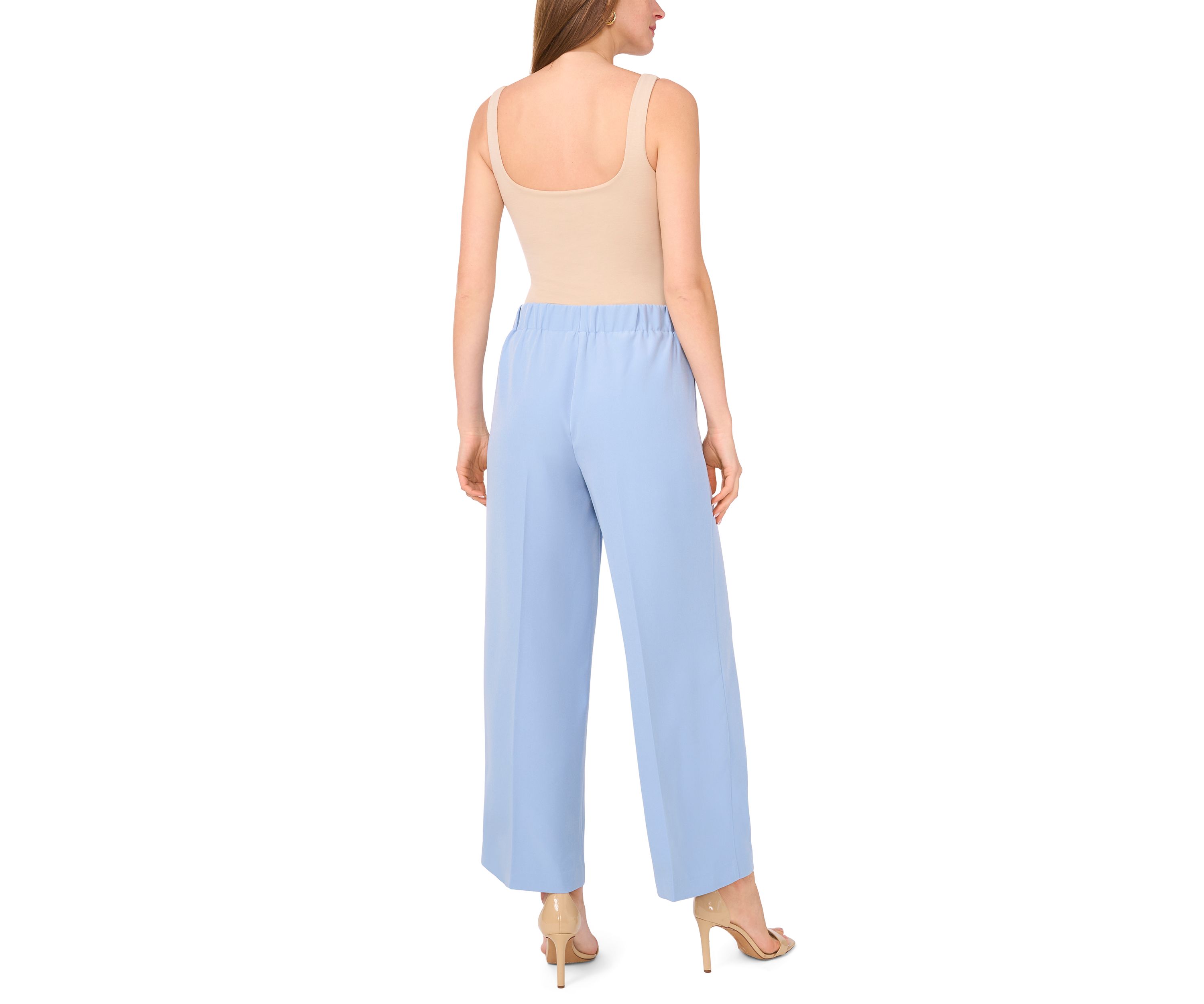 Womens Solid Satin Pants