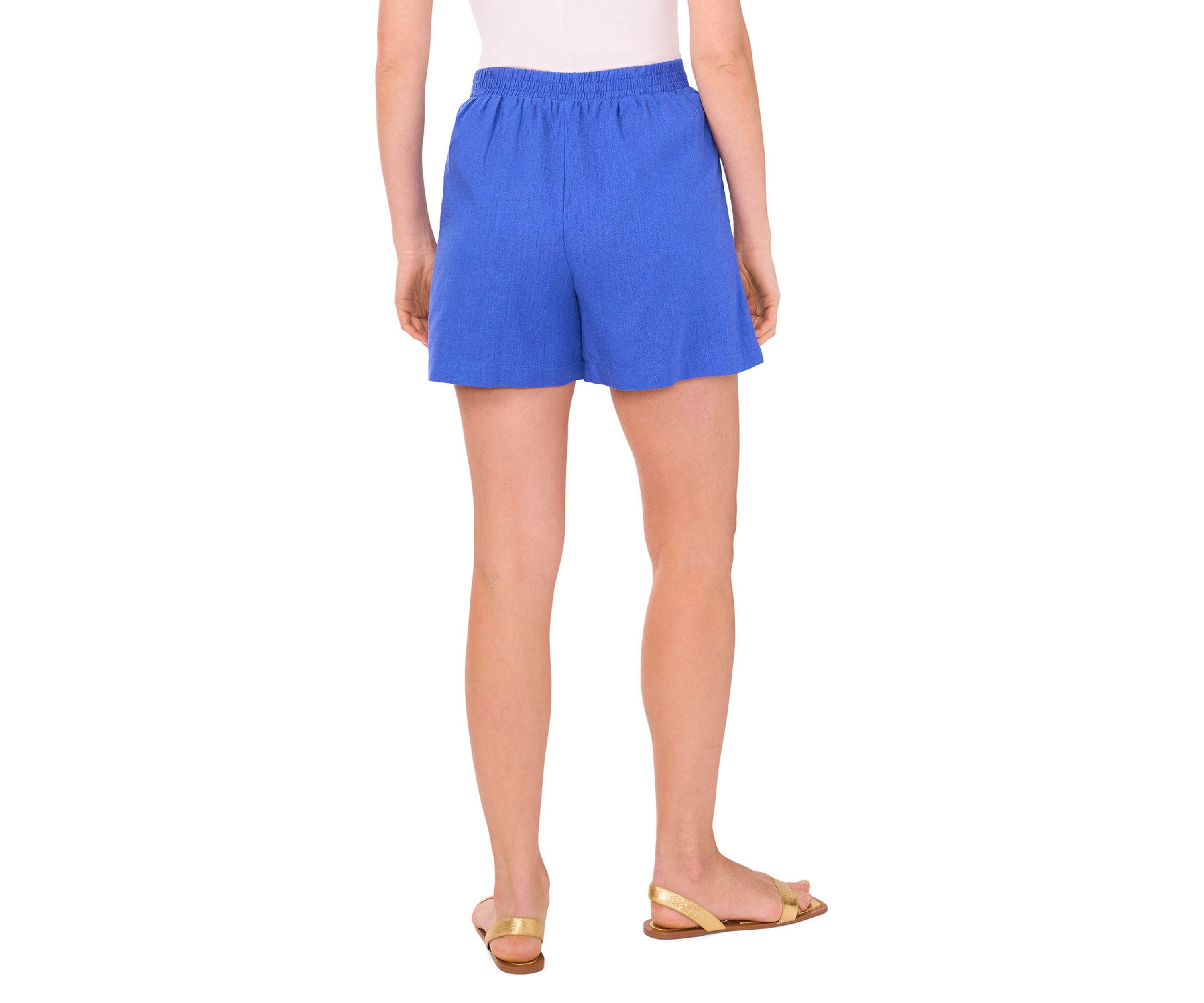 Womens Pull On Linen Blend Shorts