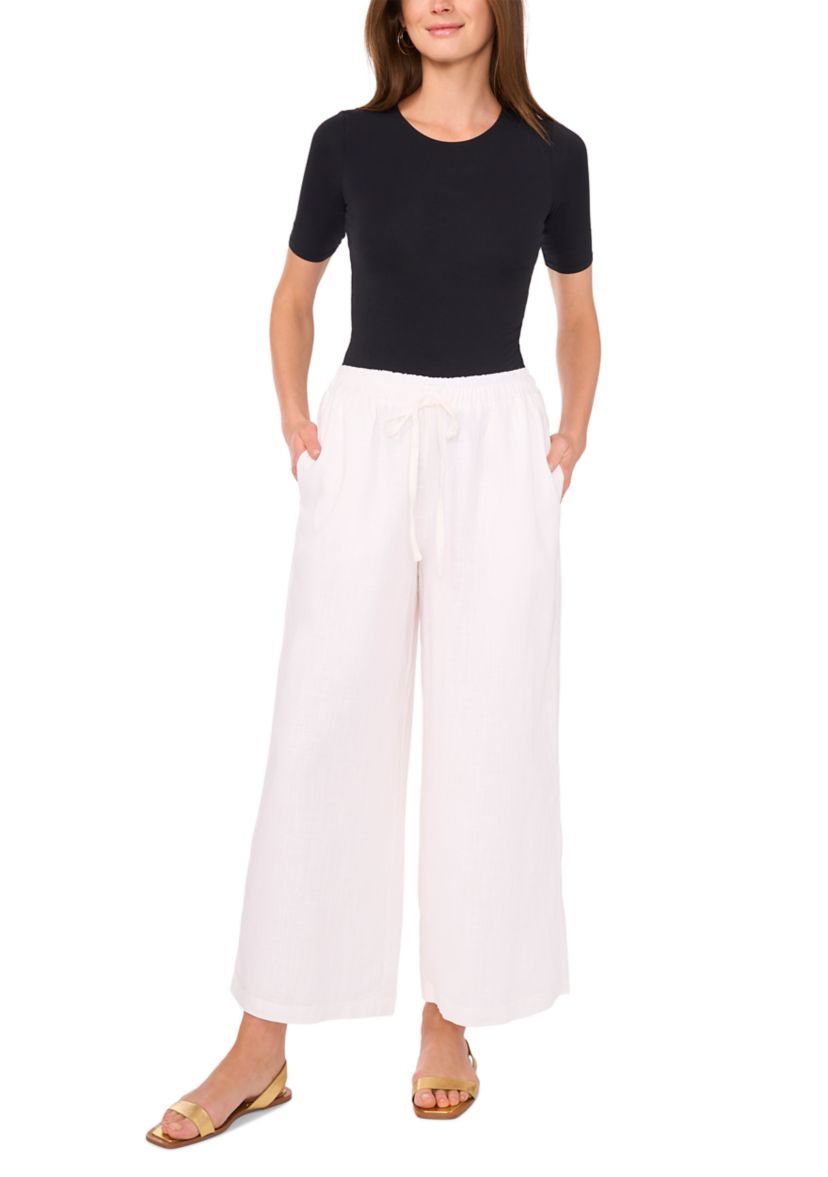 Womens Pull On Linen Pants