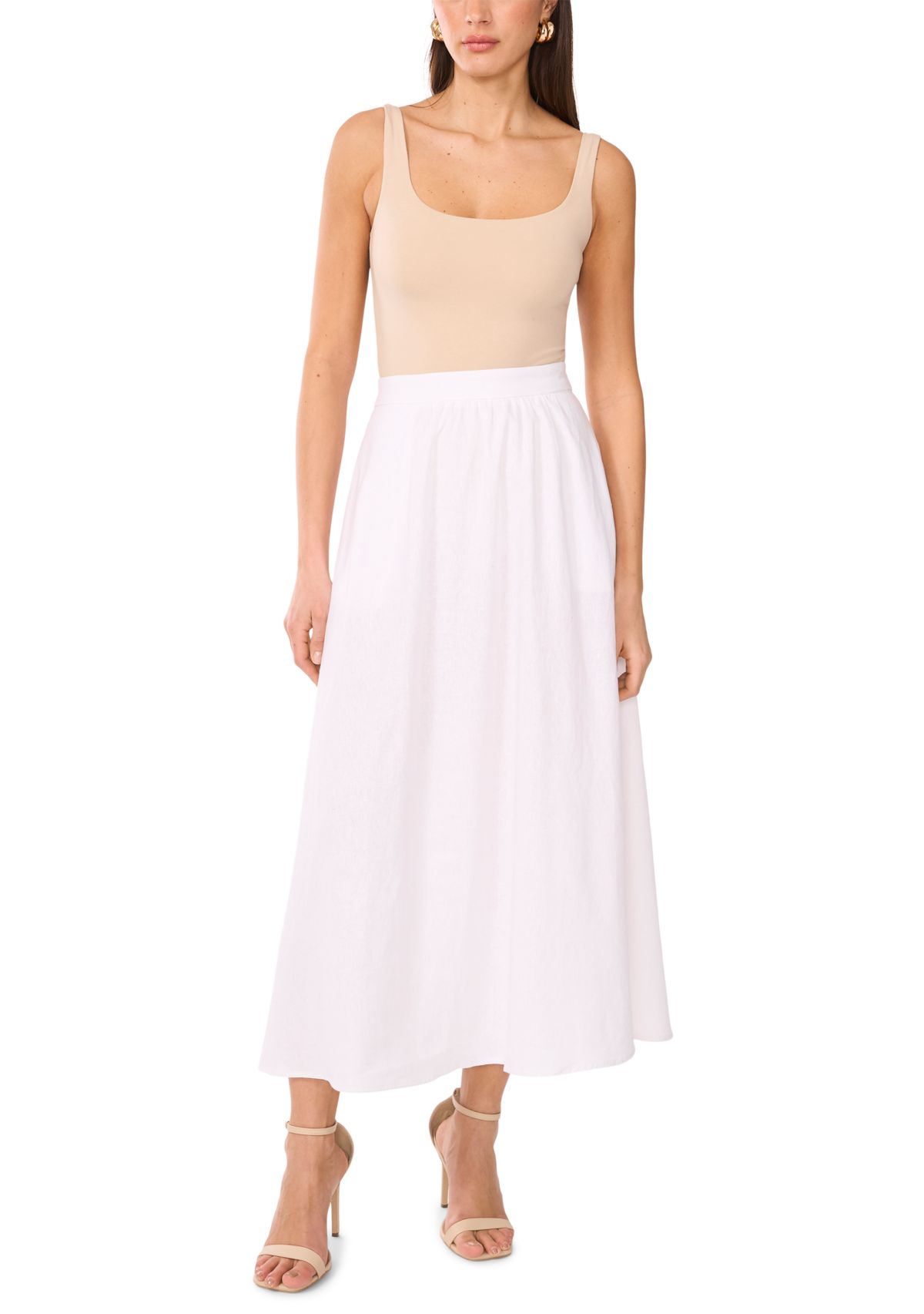 Womens Pull On A-Line Skirt 