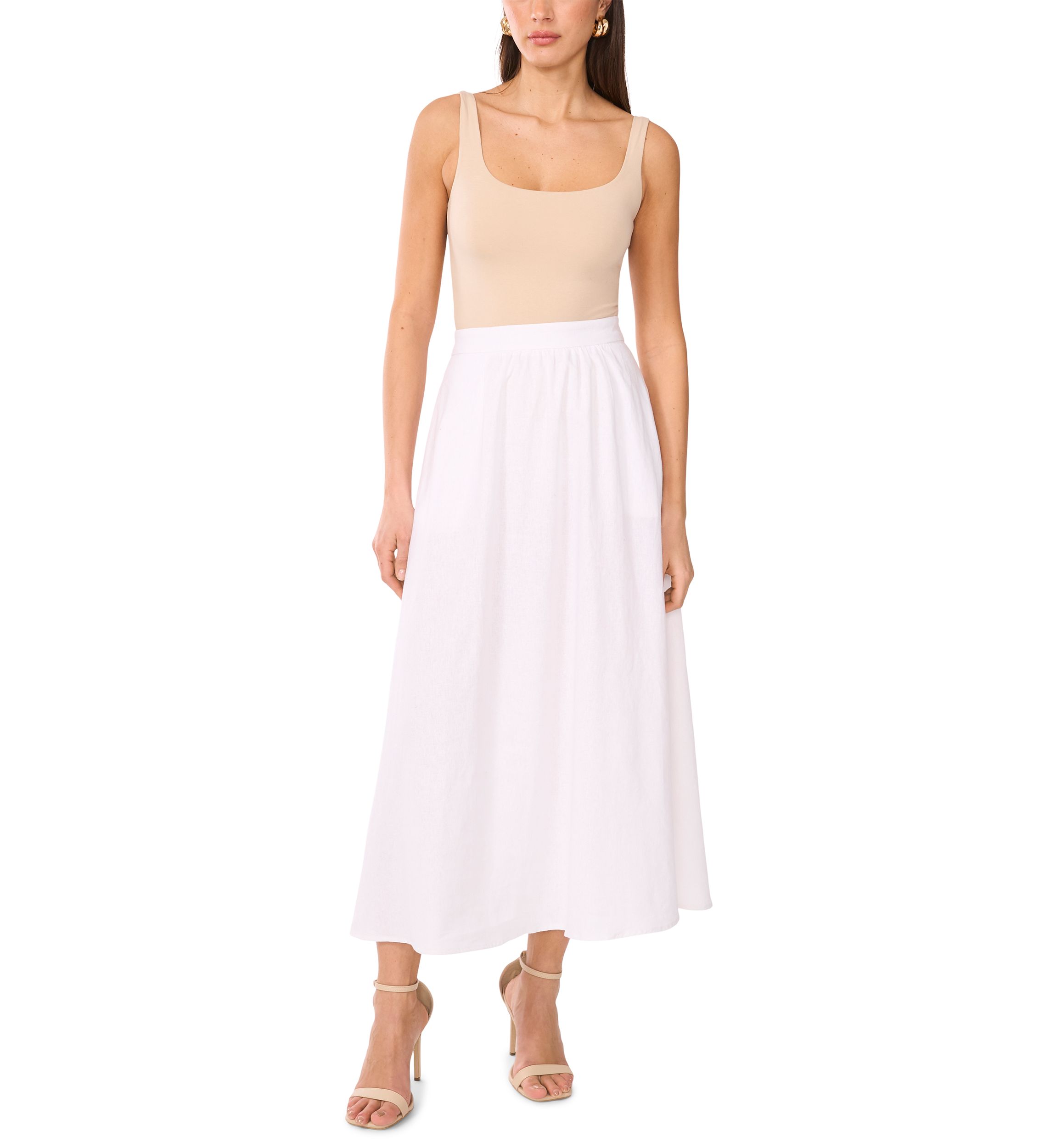 Womens Pull On A-Line Skirt 