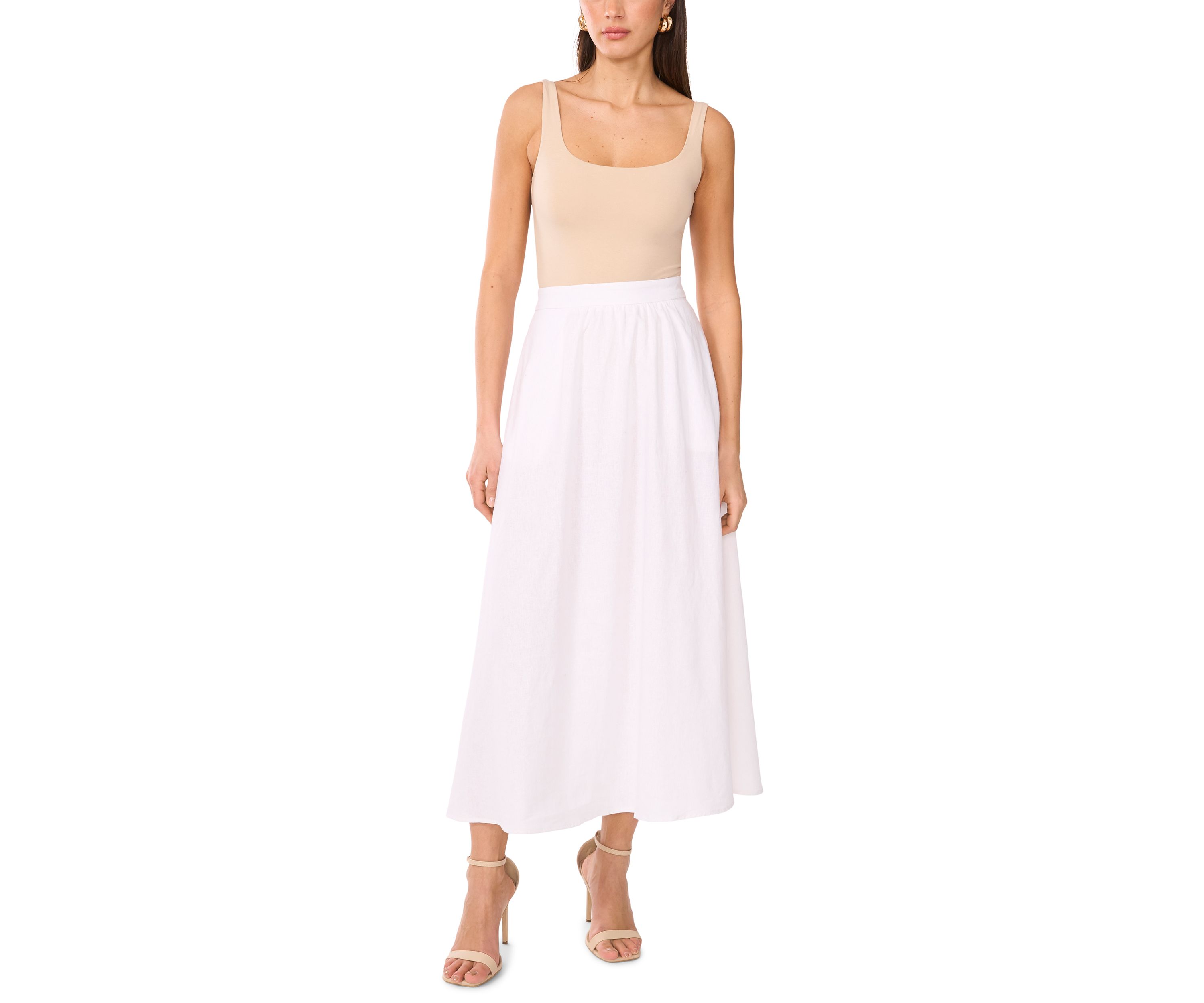 Womens Pull On A-Line Skirt 