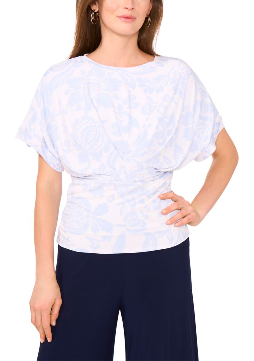 Womens Dolman Sleeve Floral Print Top 