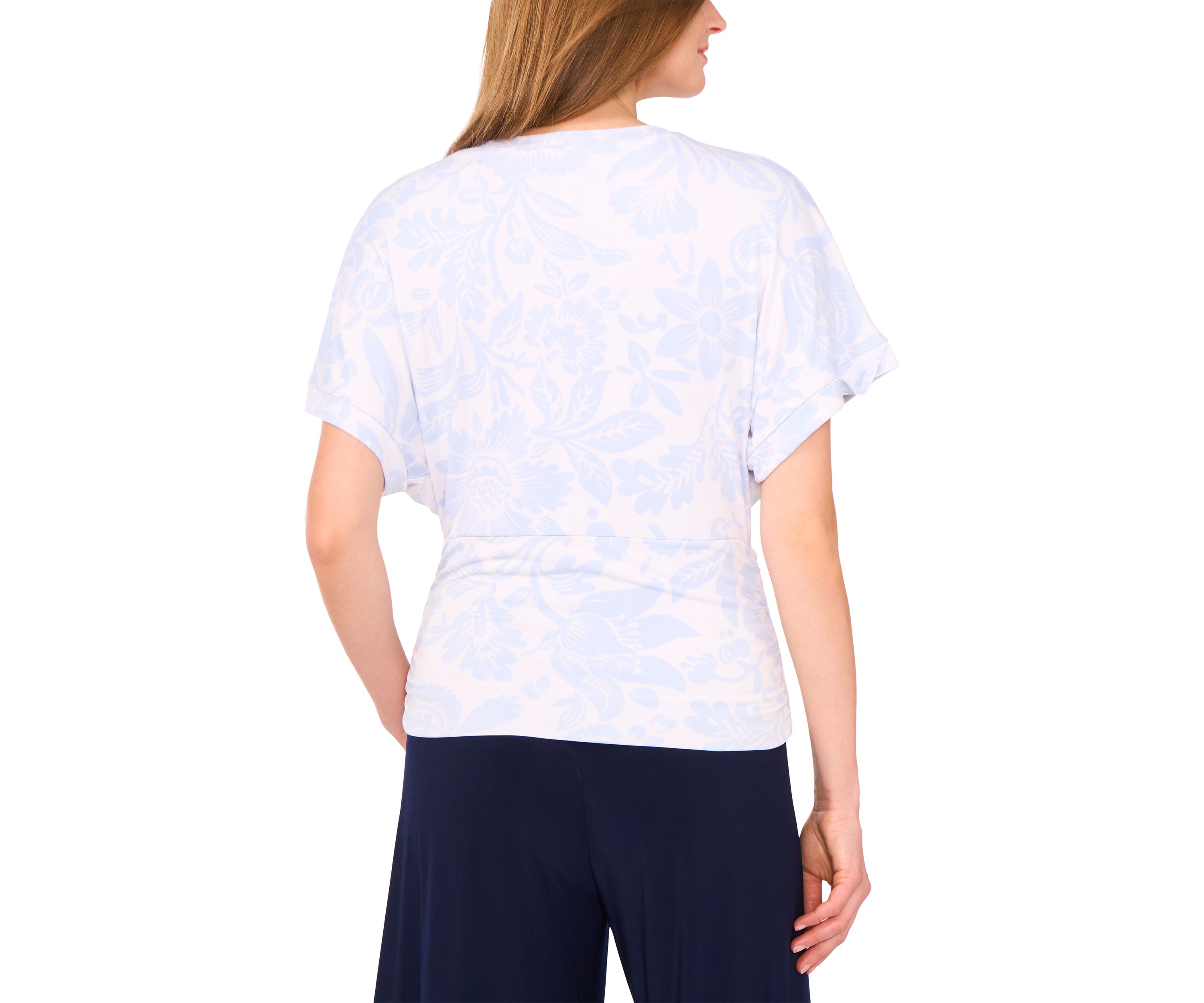 Womens Dolman Sleeve Floral Print Top 