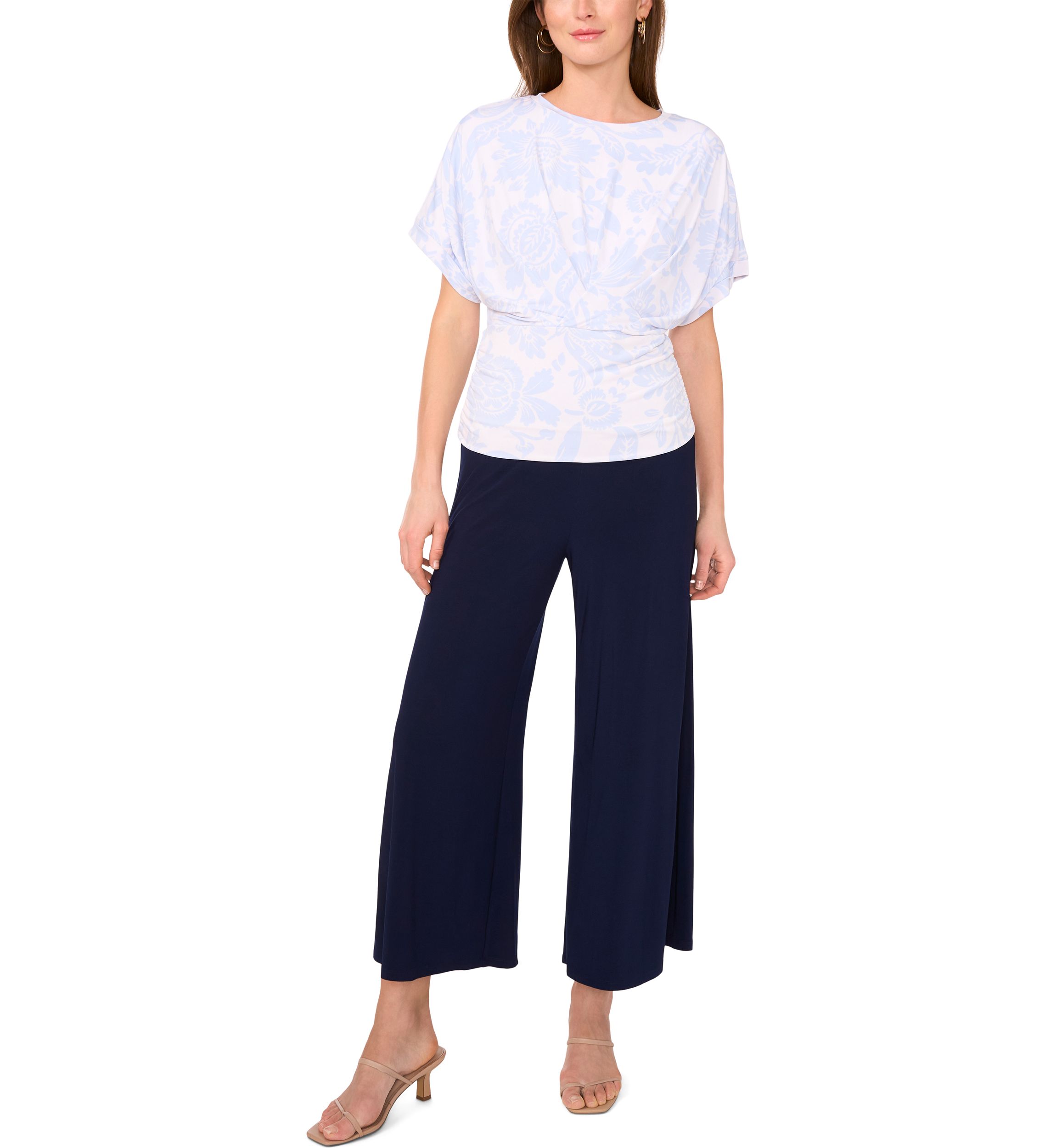 Womens Dolman Sleeve Floral Print Top 