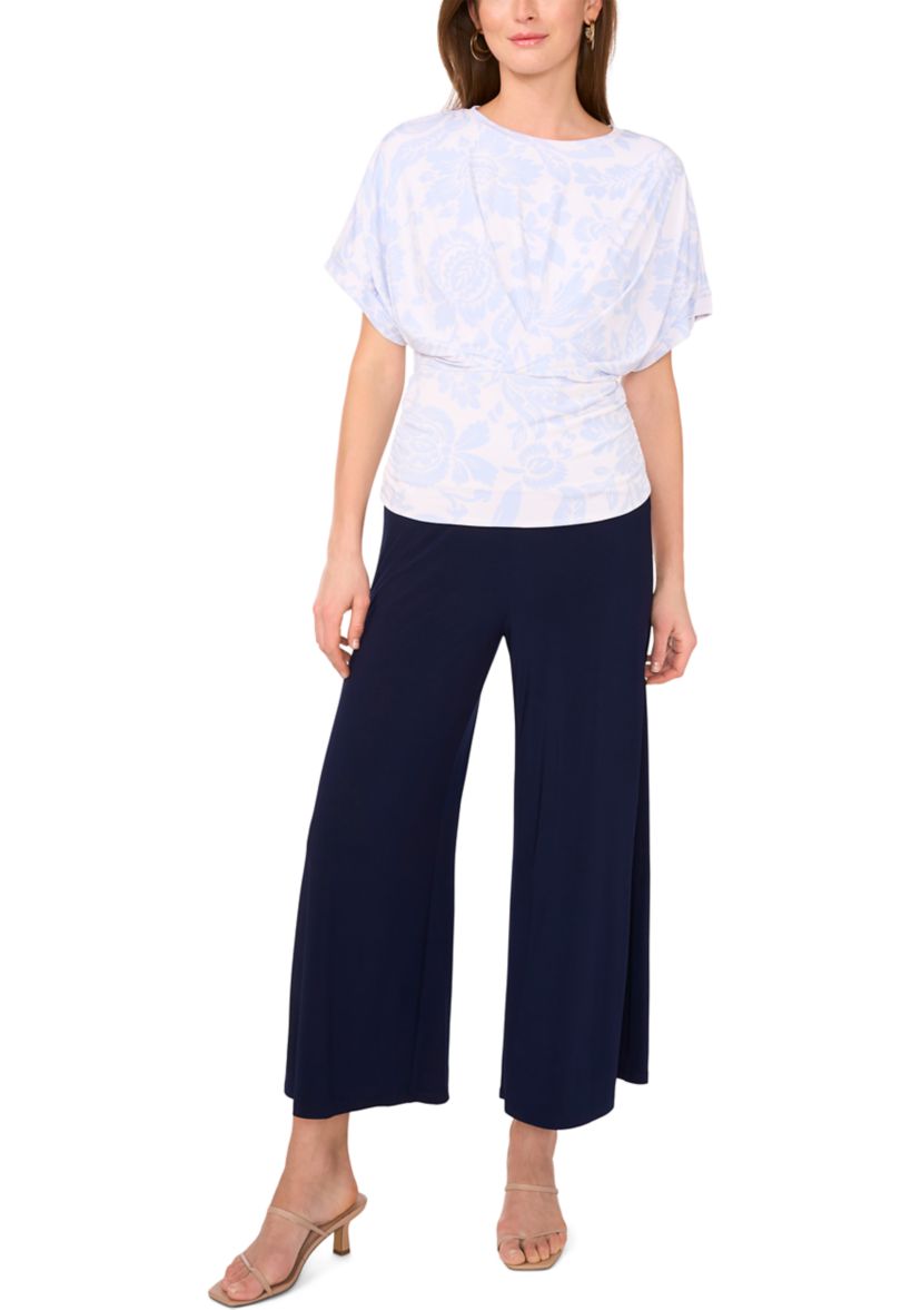 Womens Dolman Sleeve Floral Print Top 
