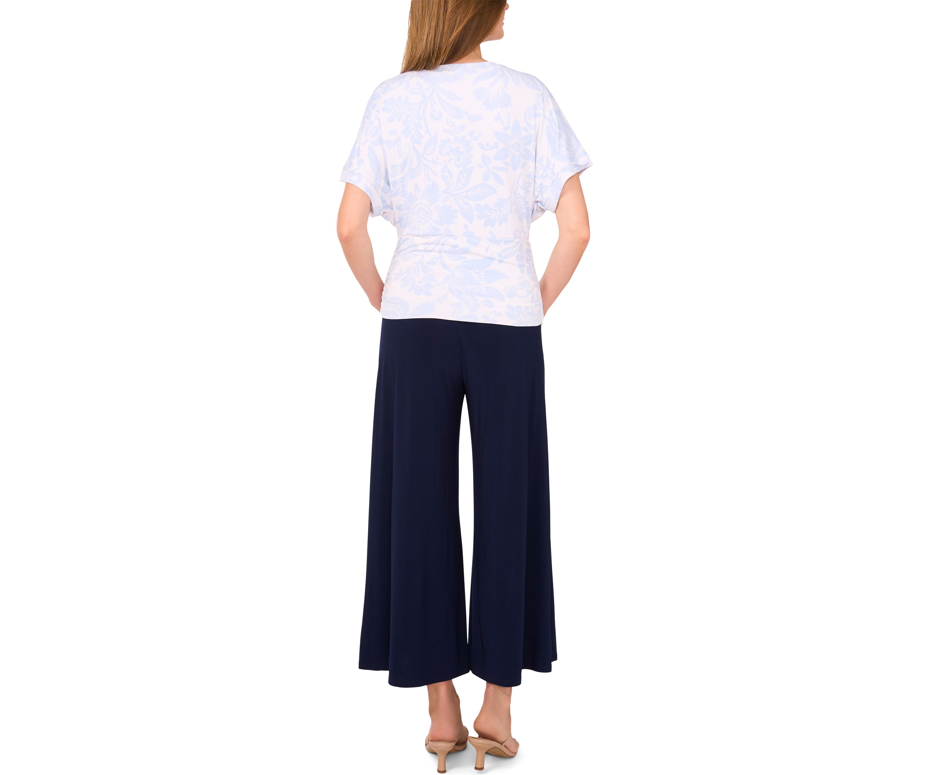 Womens Dolman Sleeve Floral Print Top 
