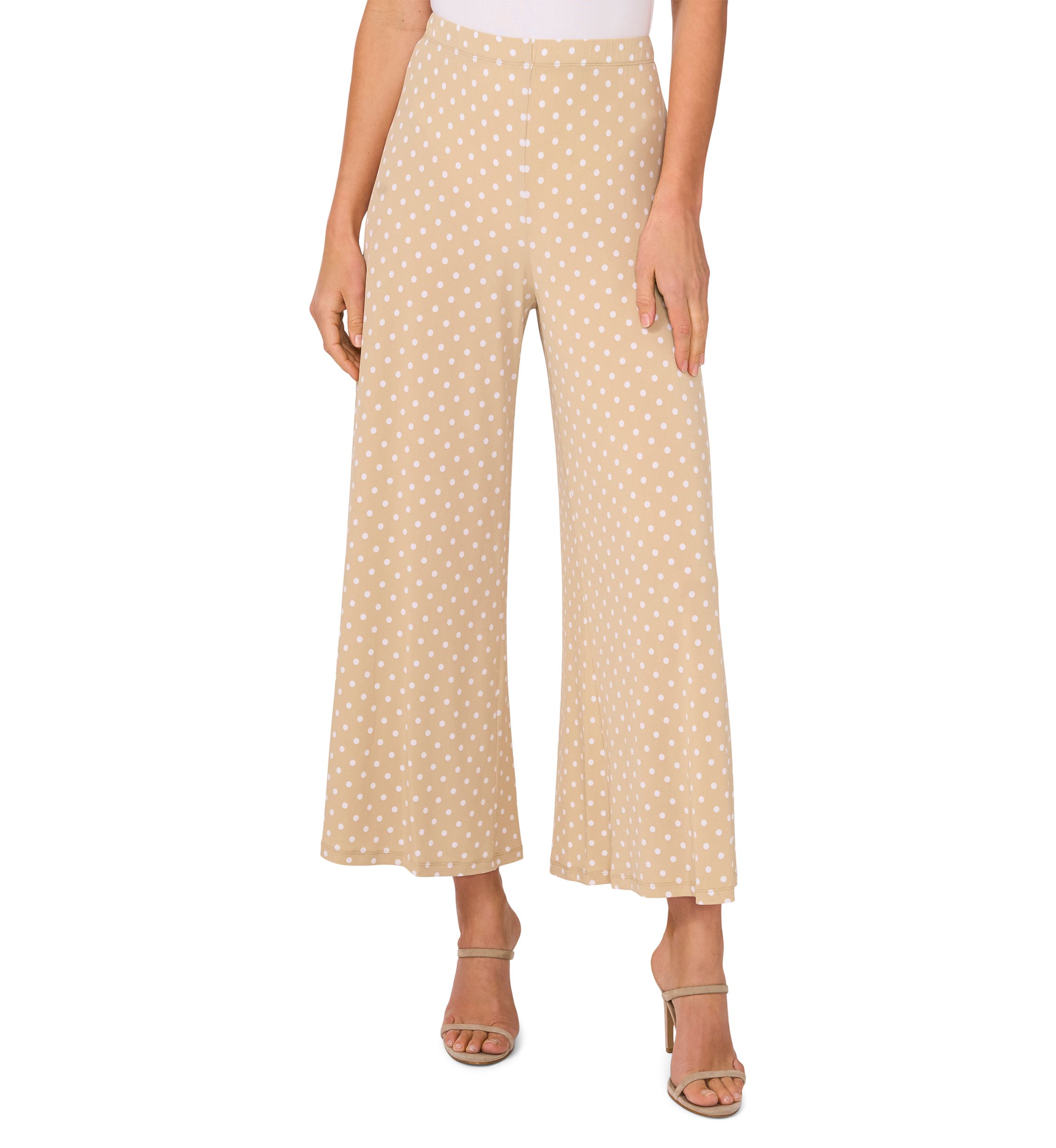 Womens Pull On Dot Crop Pants