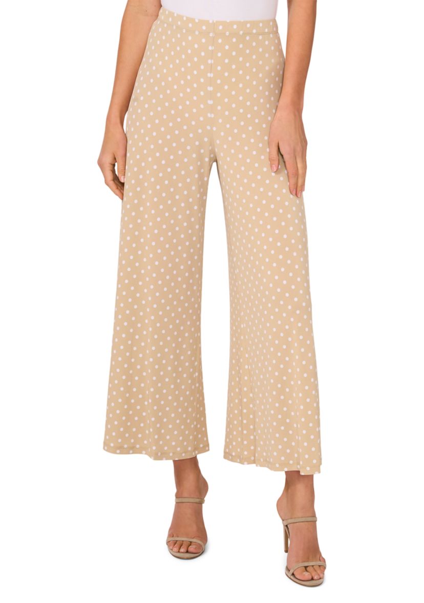 Womens Pull On Dot Crop Pants