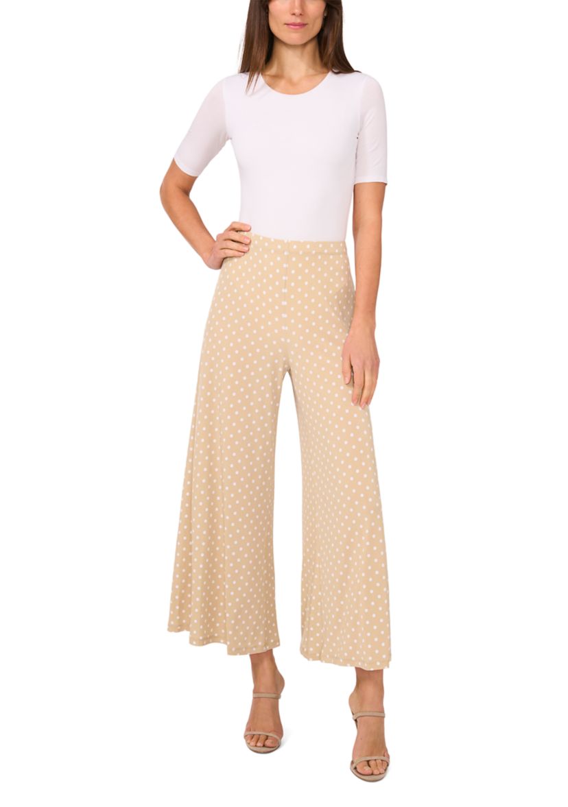 Womens Pull On Dot Crop Pants