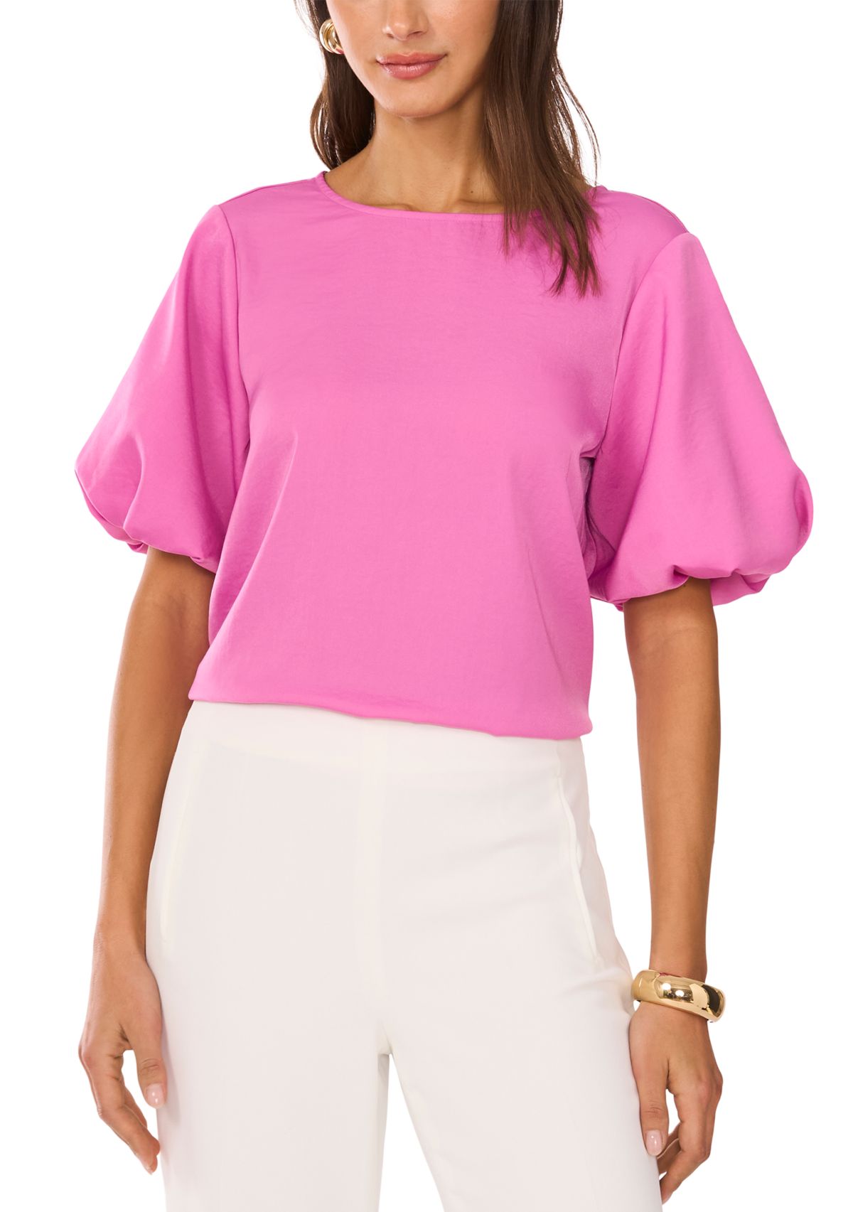 Womens Puff Sleeve Blouse