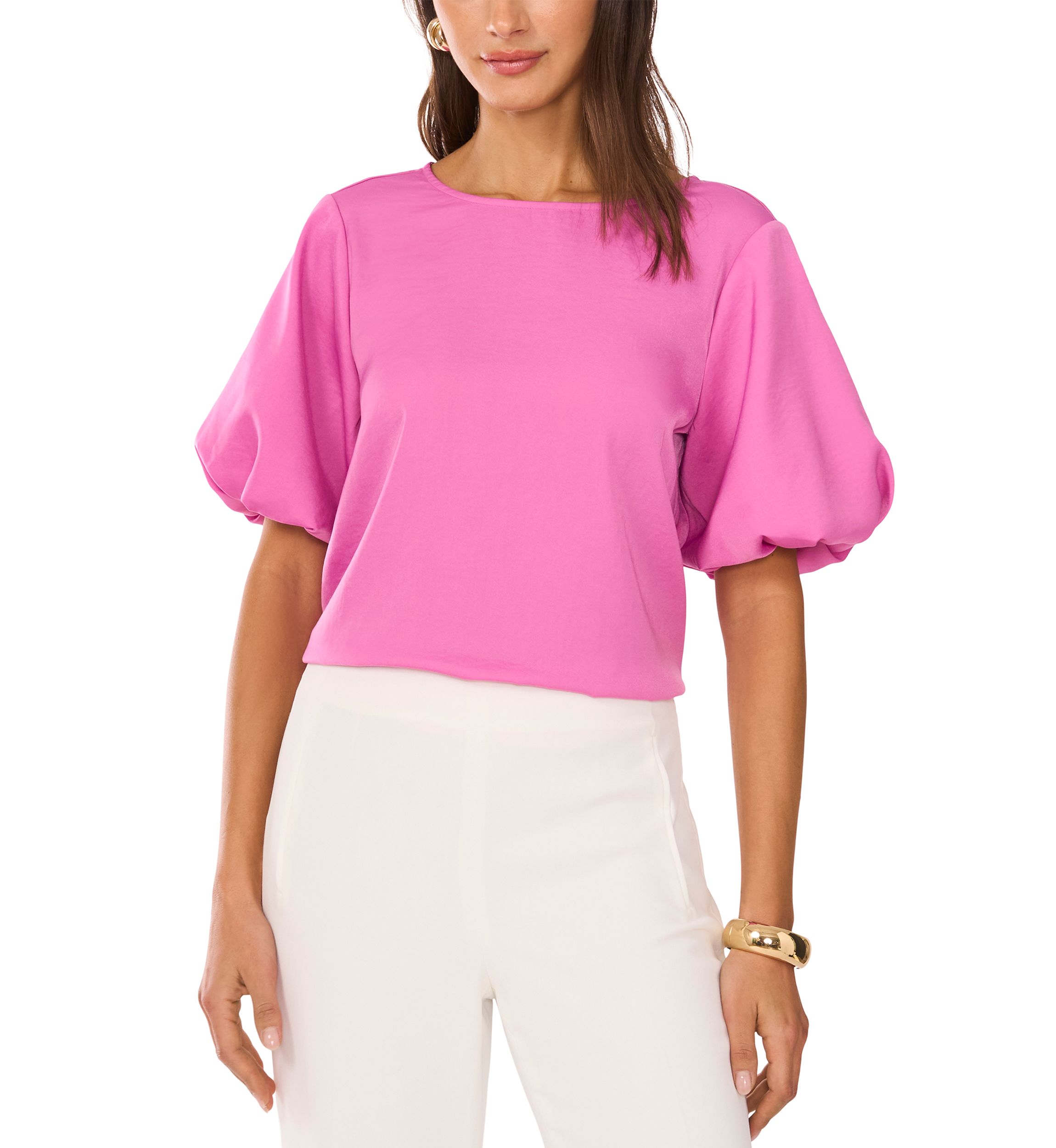 Womens Puff Sleeve Blouse