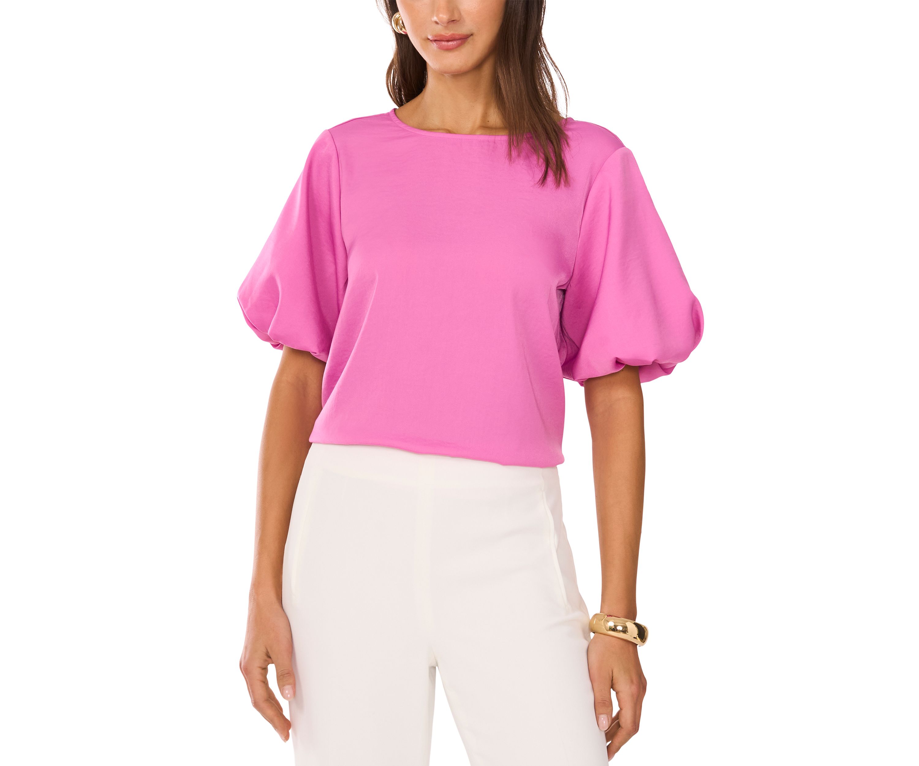 Womens Puff Sleeve Blouse