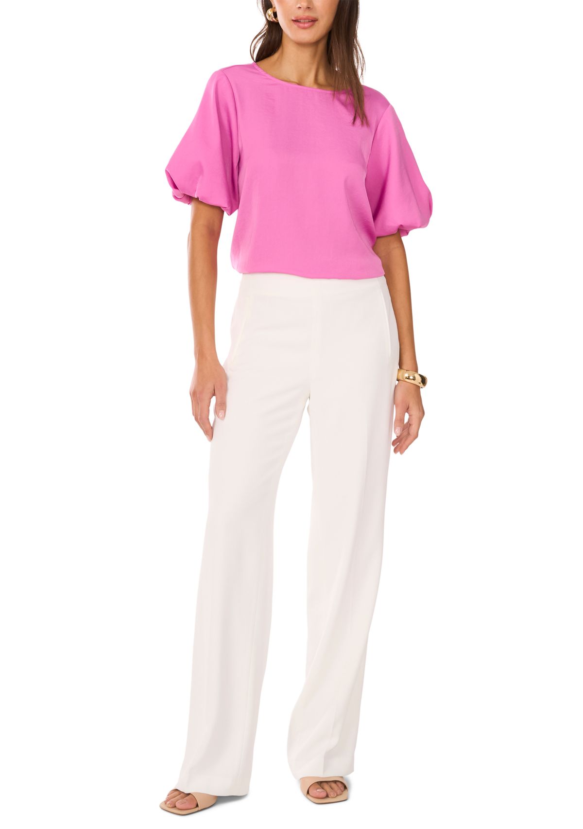 Womens Puff Sleeve Blouse