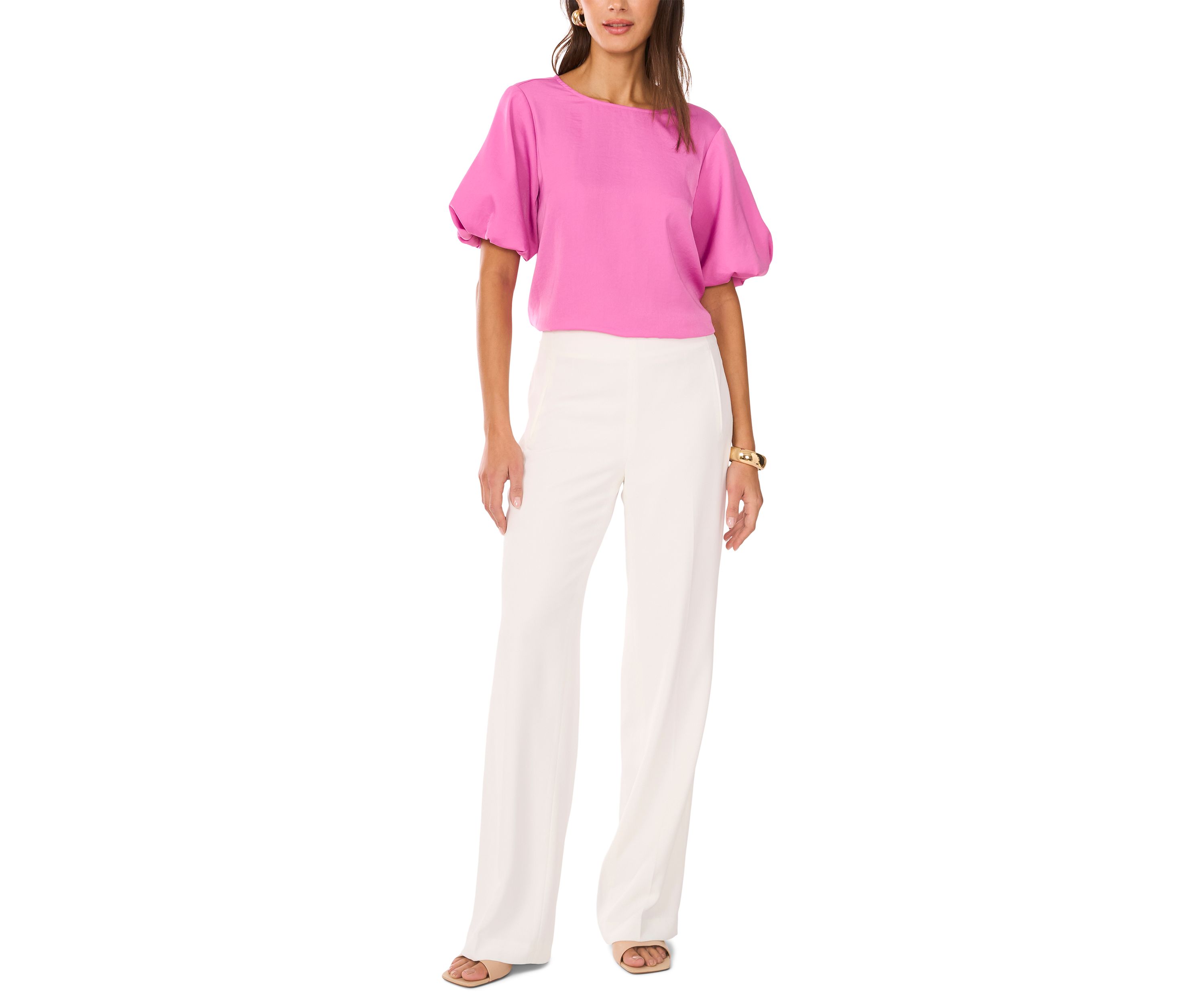 Womens Puff Sleeve Blouse