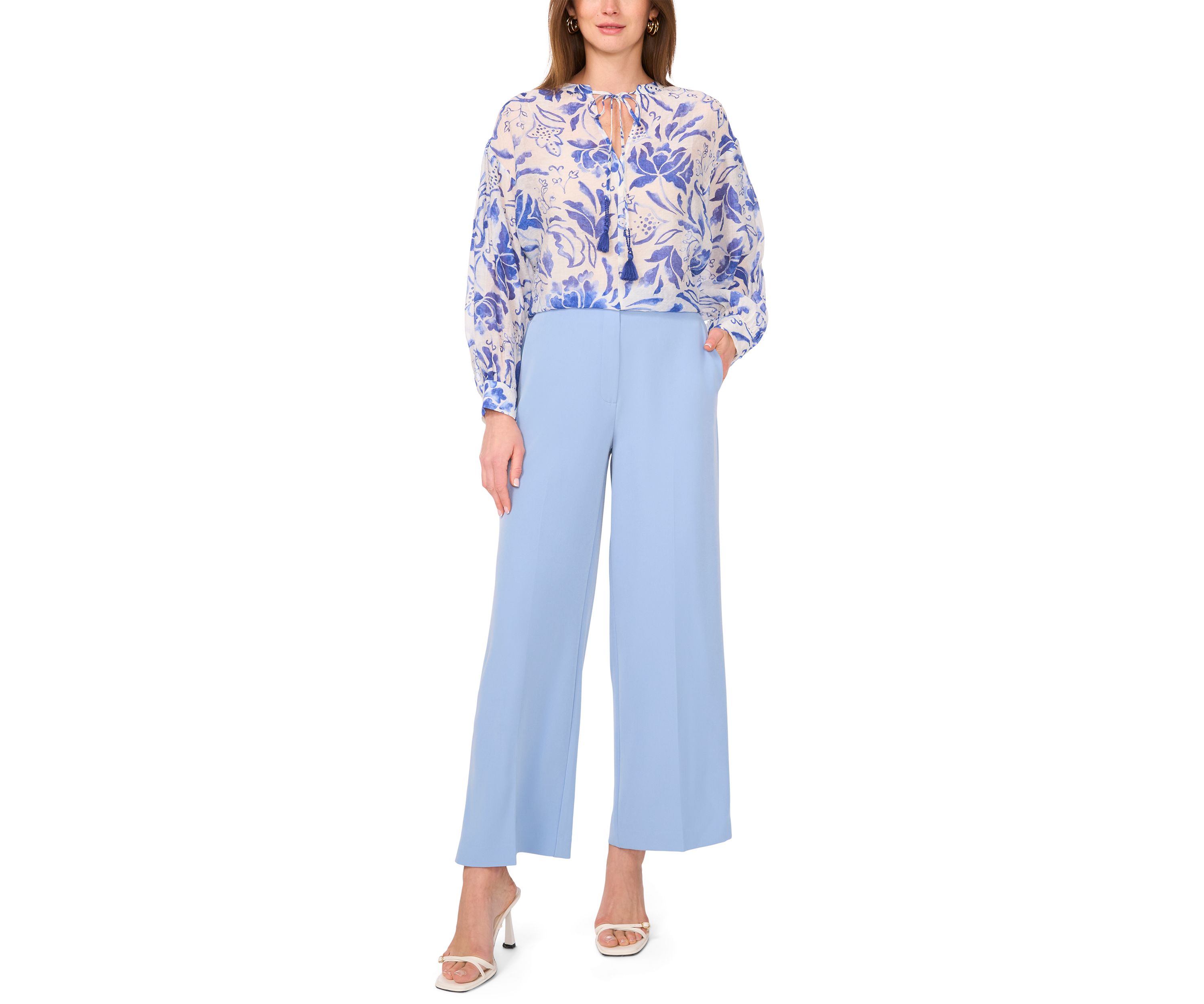 Womens Drop Shoulder Printed Blouse