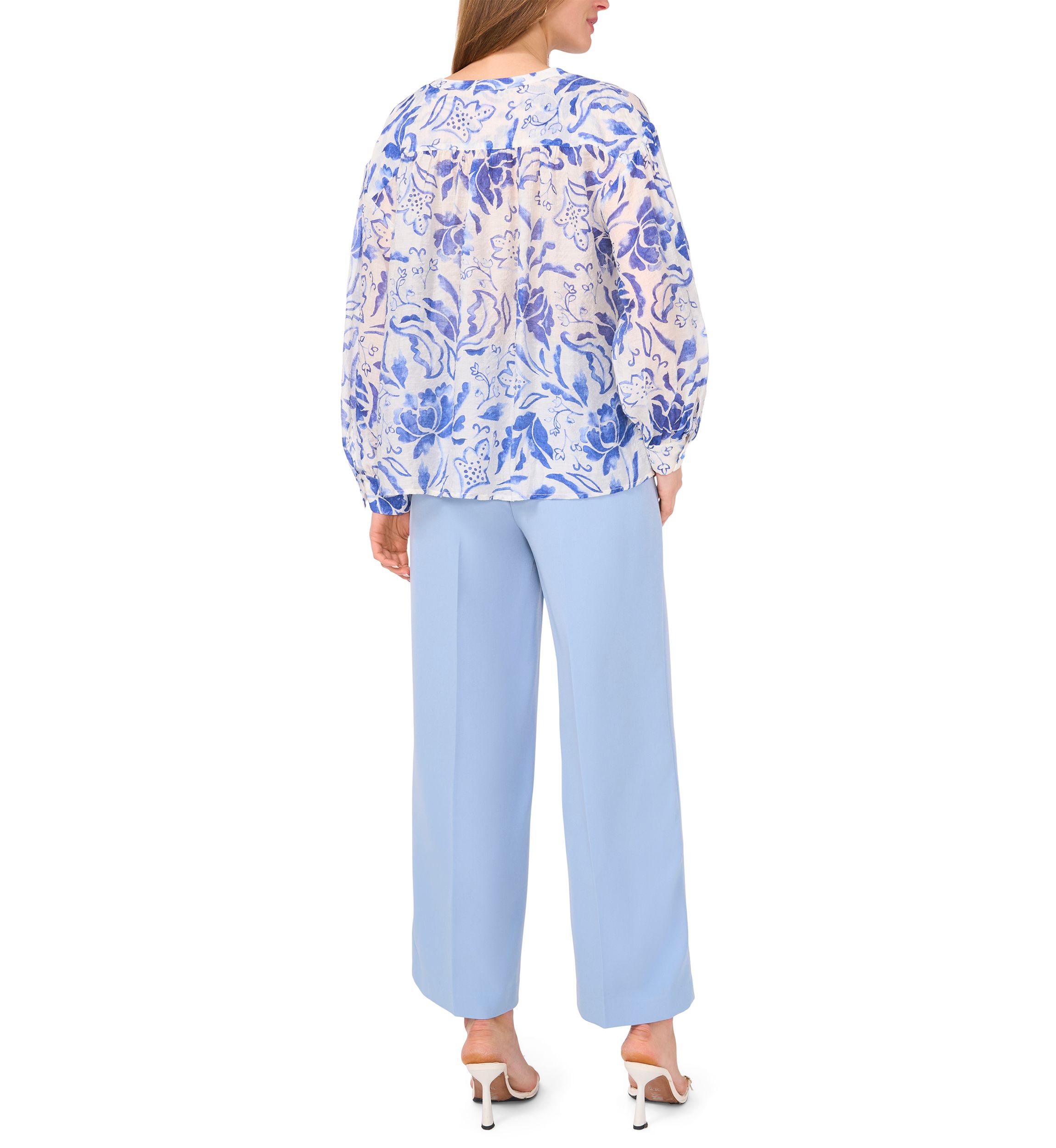 Womens Drop Shoulder Printed Blouse