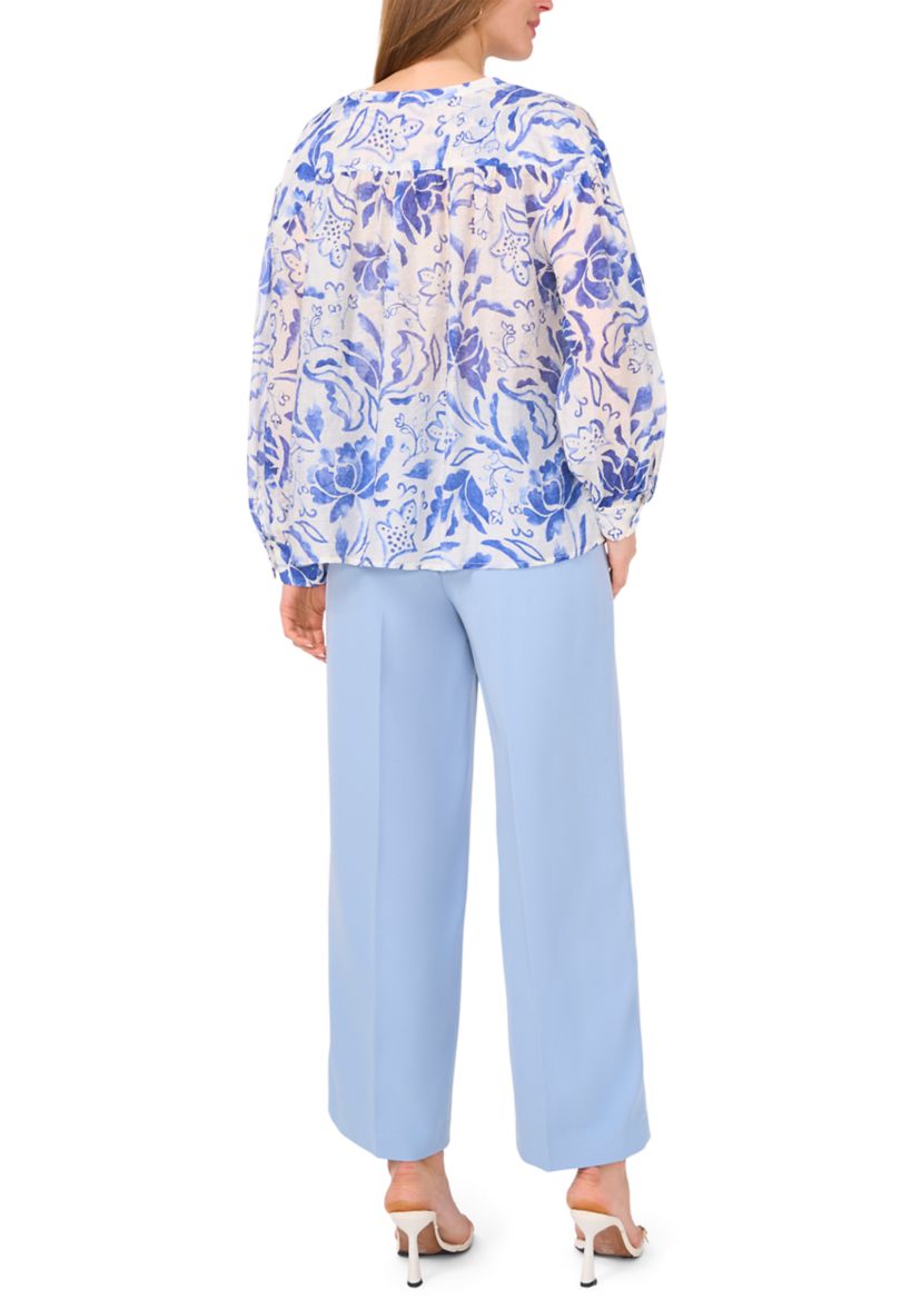 Womens Drop Shoulder Printed Blouse