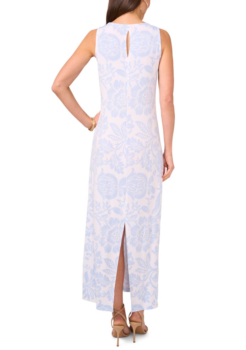 Womens Sleeveless Floral Maxi Dress