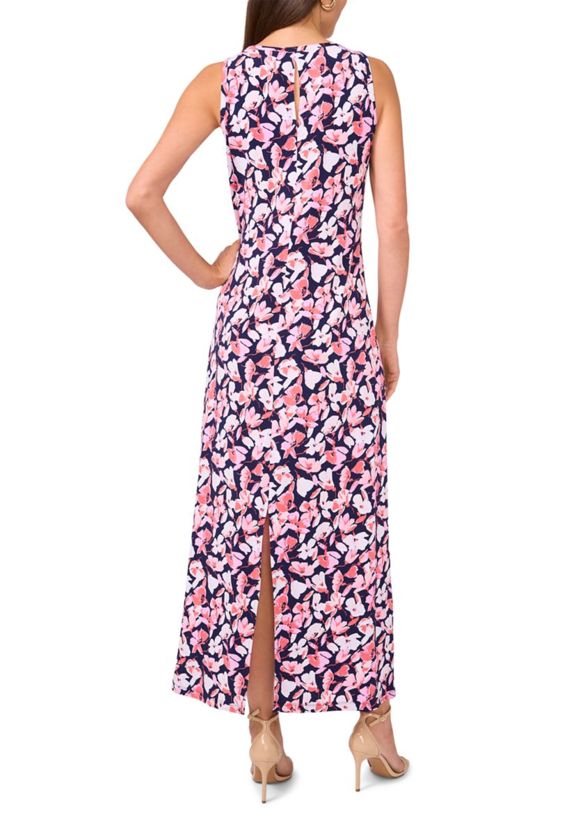Womens Sleeveless Floral Printed Dress