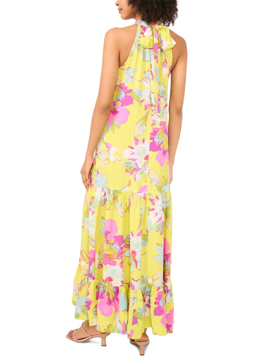 Womens Floral Halter Dress