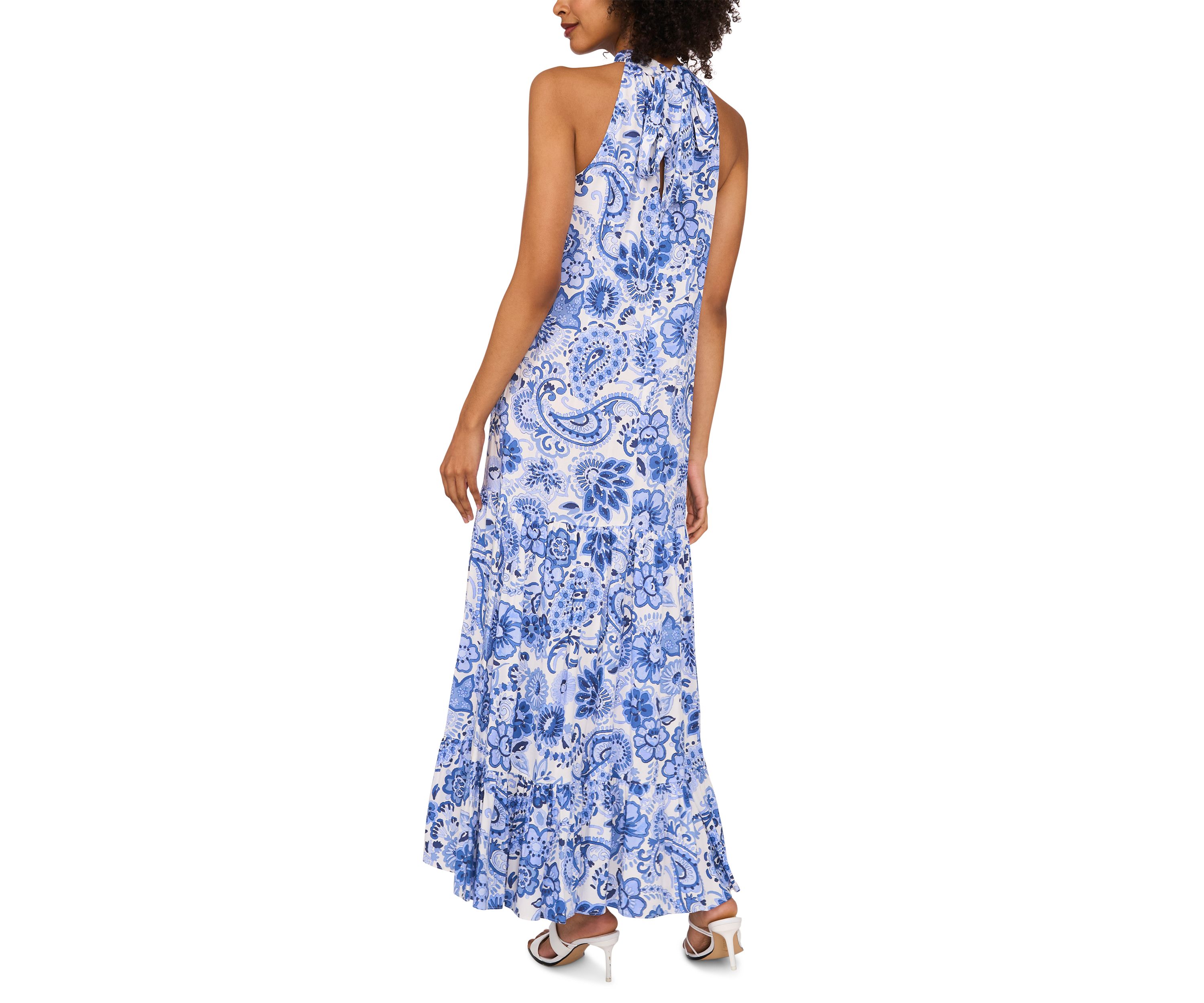 Womens Halter Floral Hallis Dress