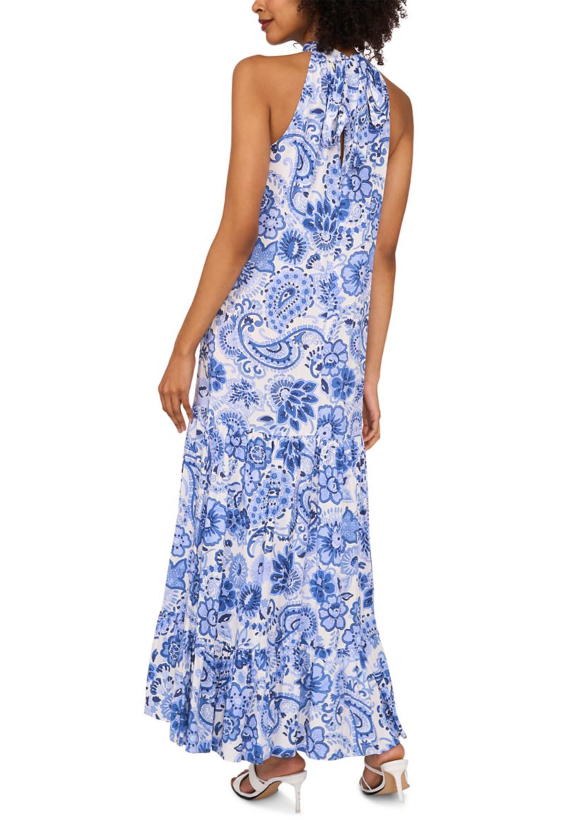 Womens Halter Floral Hallis Dress