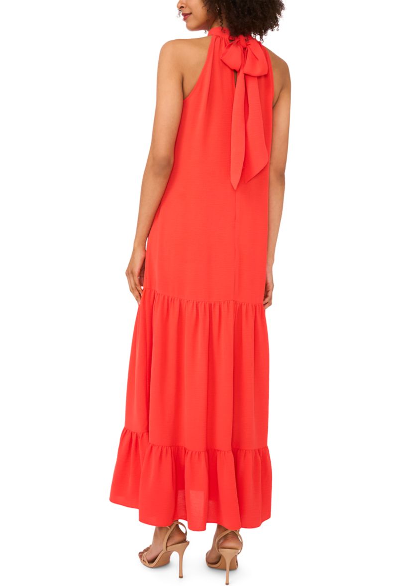 Womens Halter Neck Challis Dress