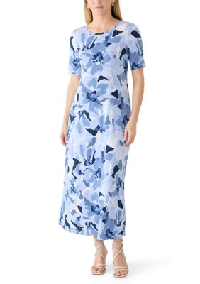 Vince Camuto Women's Floral Maxi Dress, Blue, Large