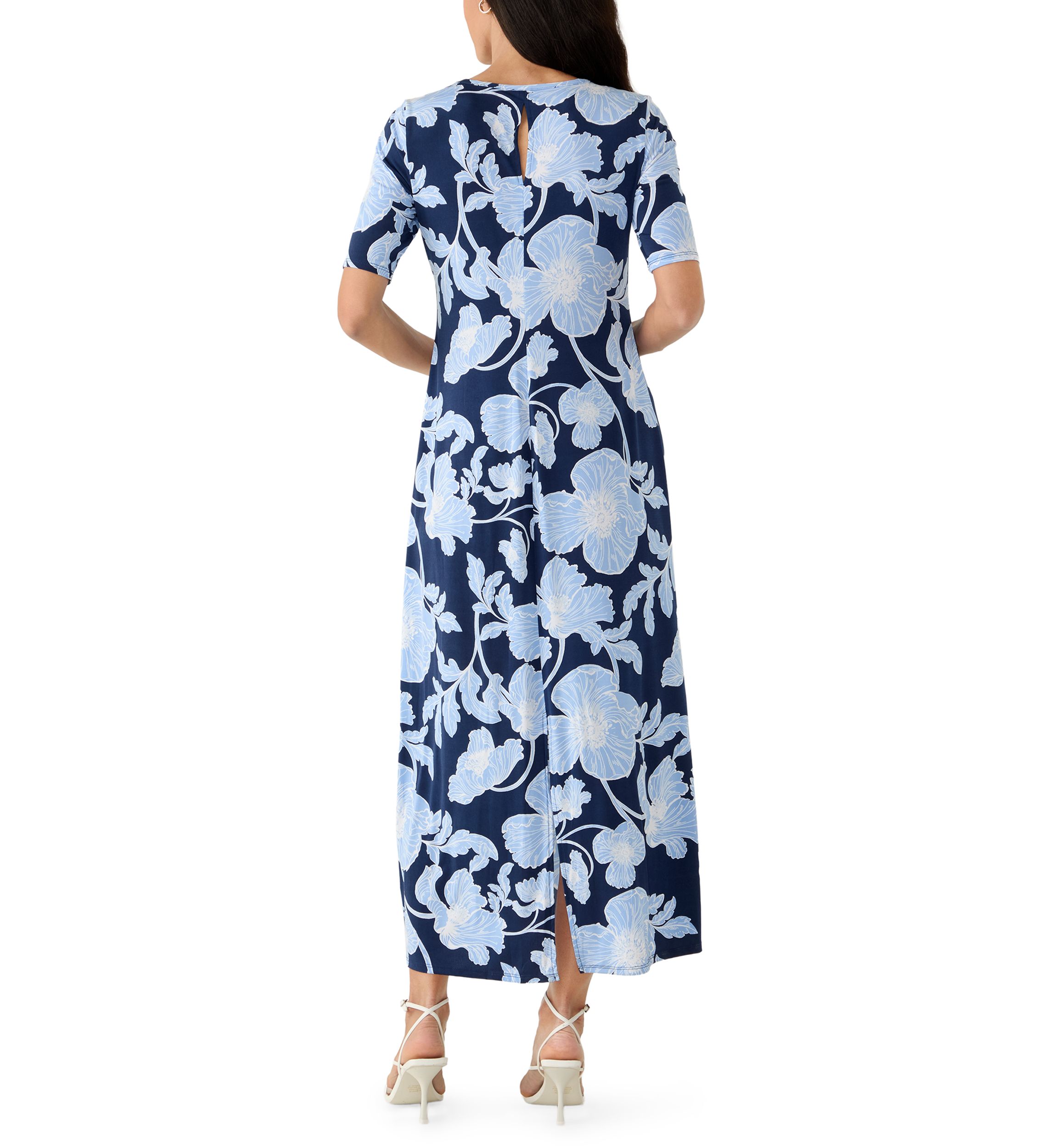 chinese dress ladies Just Feels Right Teal Blue Floral Maxi Dress – Shop the Mint main image 1