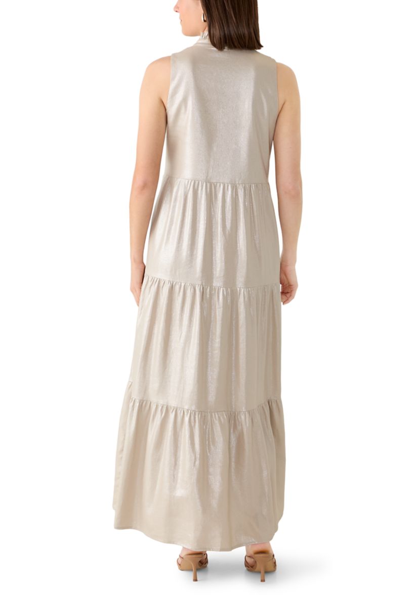 Vince Camuto Women's Sleeveless Split Neck Metallic Linen Dress | Belk