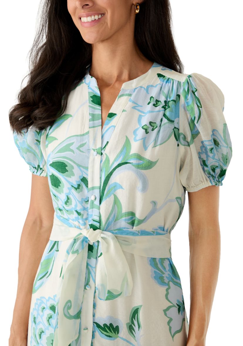 Vince Camuto Women's Short Sleeve Floral Midi Dress | Belk
