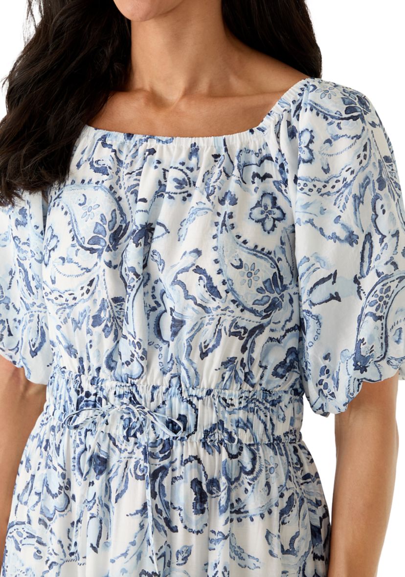 Vince Camuto Women's Off Shoulder Tiered Paisley Dress | Belk