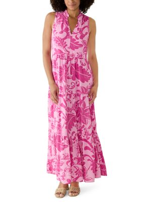 Vince Camuto Women's Sleeveless Tiered Floral Dress