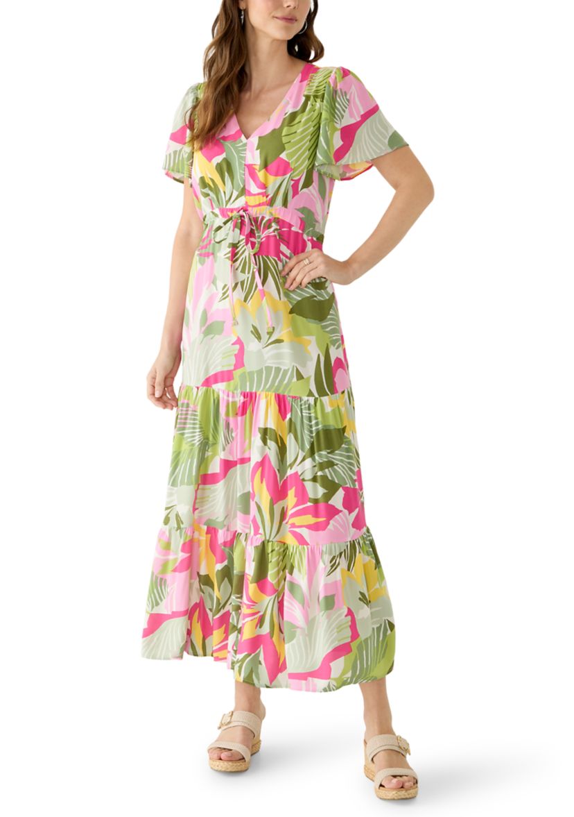 Vince Camuto Women's Tie Waist Tropical Floral Dress | Belk